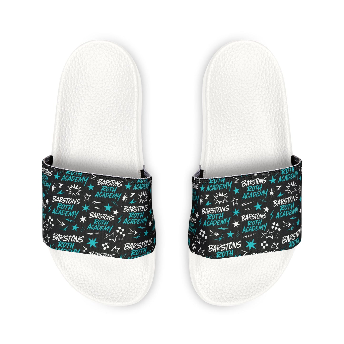 Barstons Roth Academy Men's Slide Sandals — Holiday 'Seasons Greetings' Patterned Removable-Strap Slides