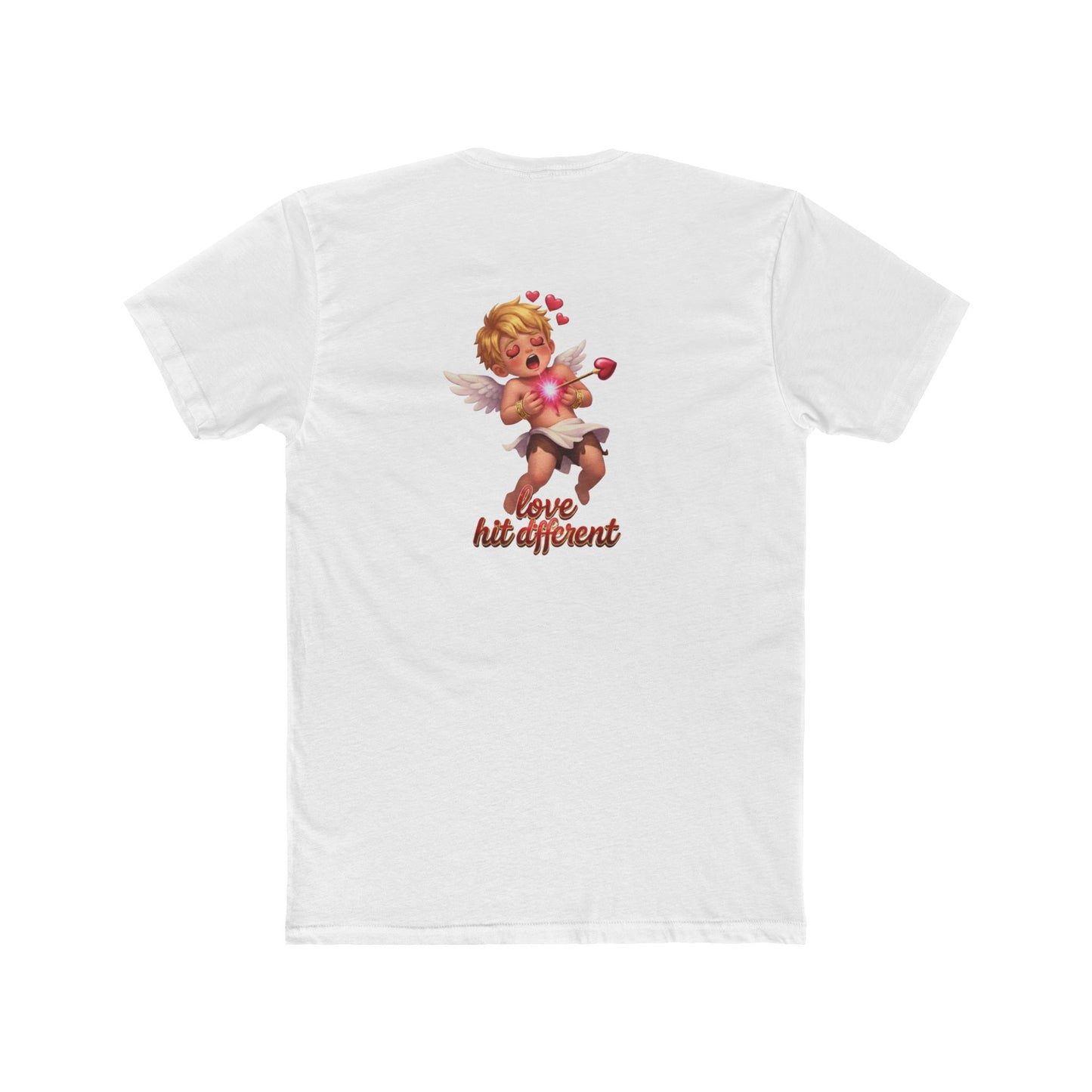 BR Vintage Cupid Logo Tee — "Love Hits Different" Graphic T-Shirt
