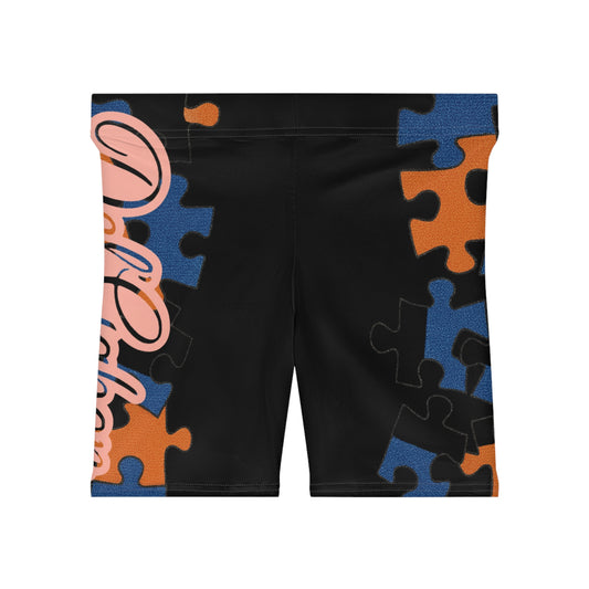 Del’Gabon- Puzzled  Biker Shorts