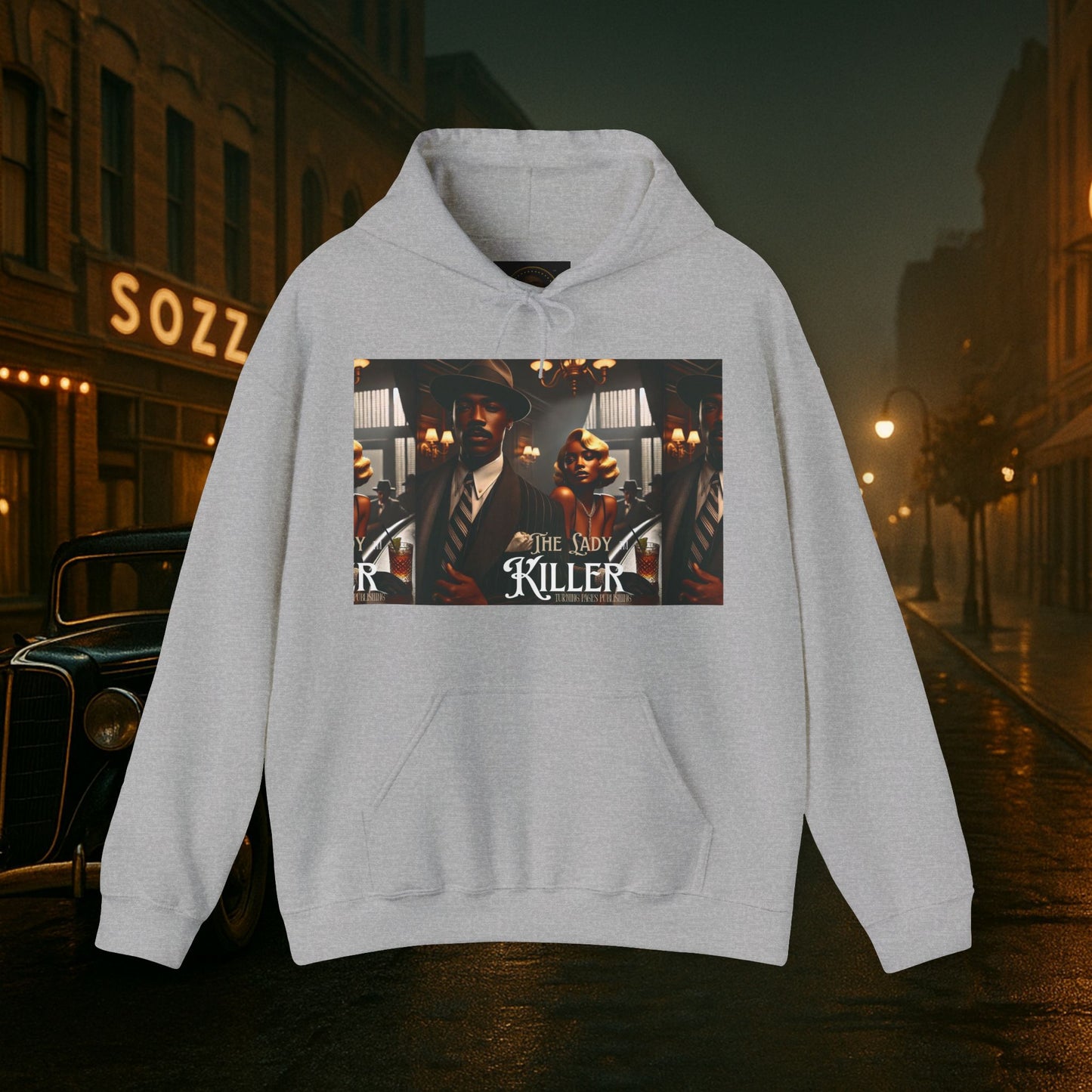 Vintage Noir Hoodie - 1930s Lady Killer Collection