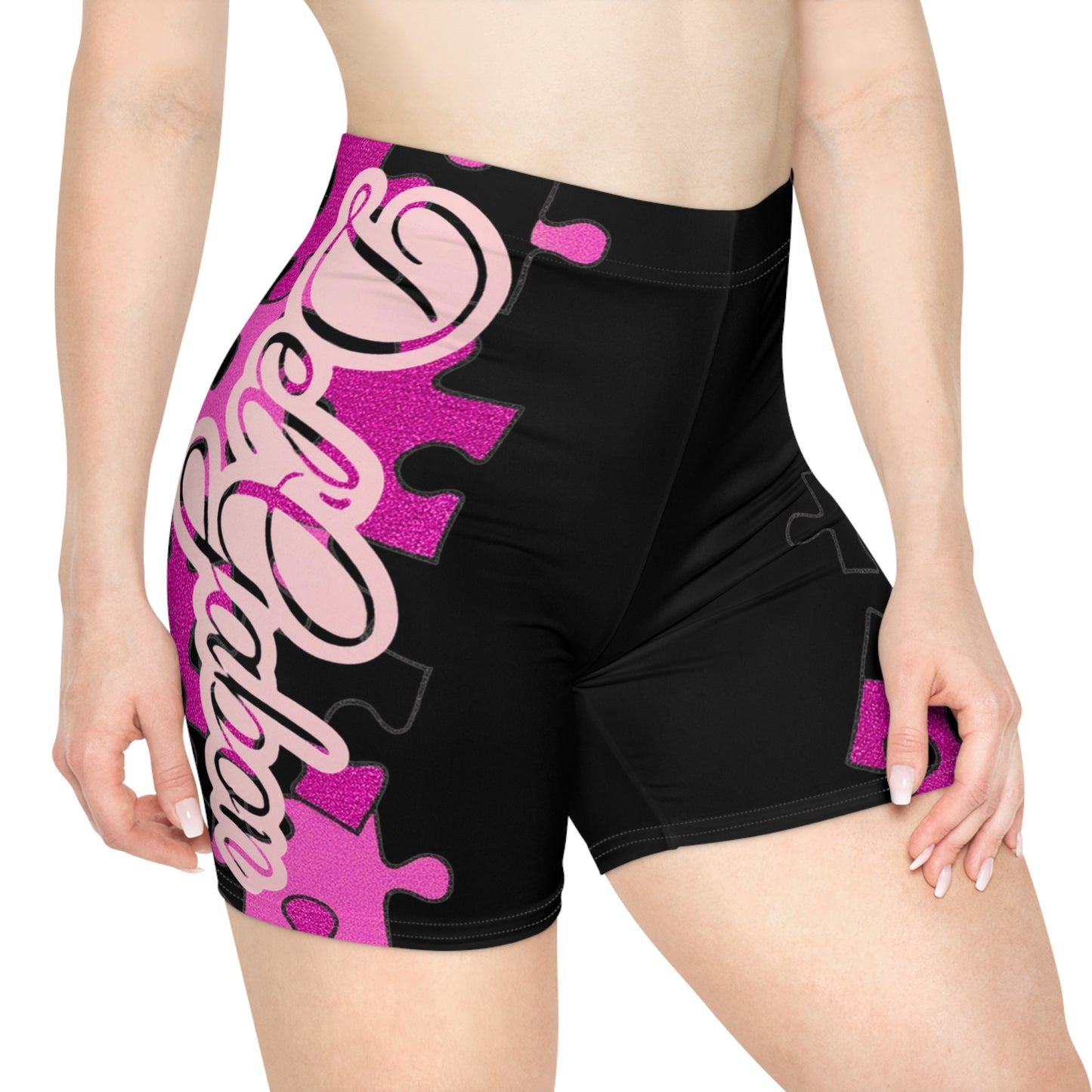 Del’Gabon- Puzzled  Biker Shorts