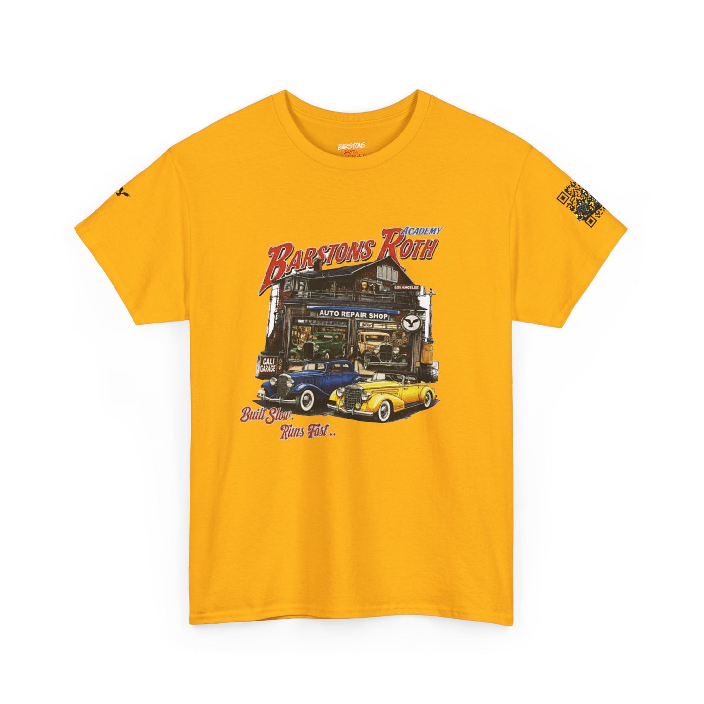 Barstons Roth Academy Vintage Auto Garage Tee SCAN-ENABLED