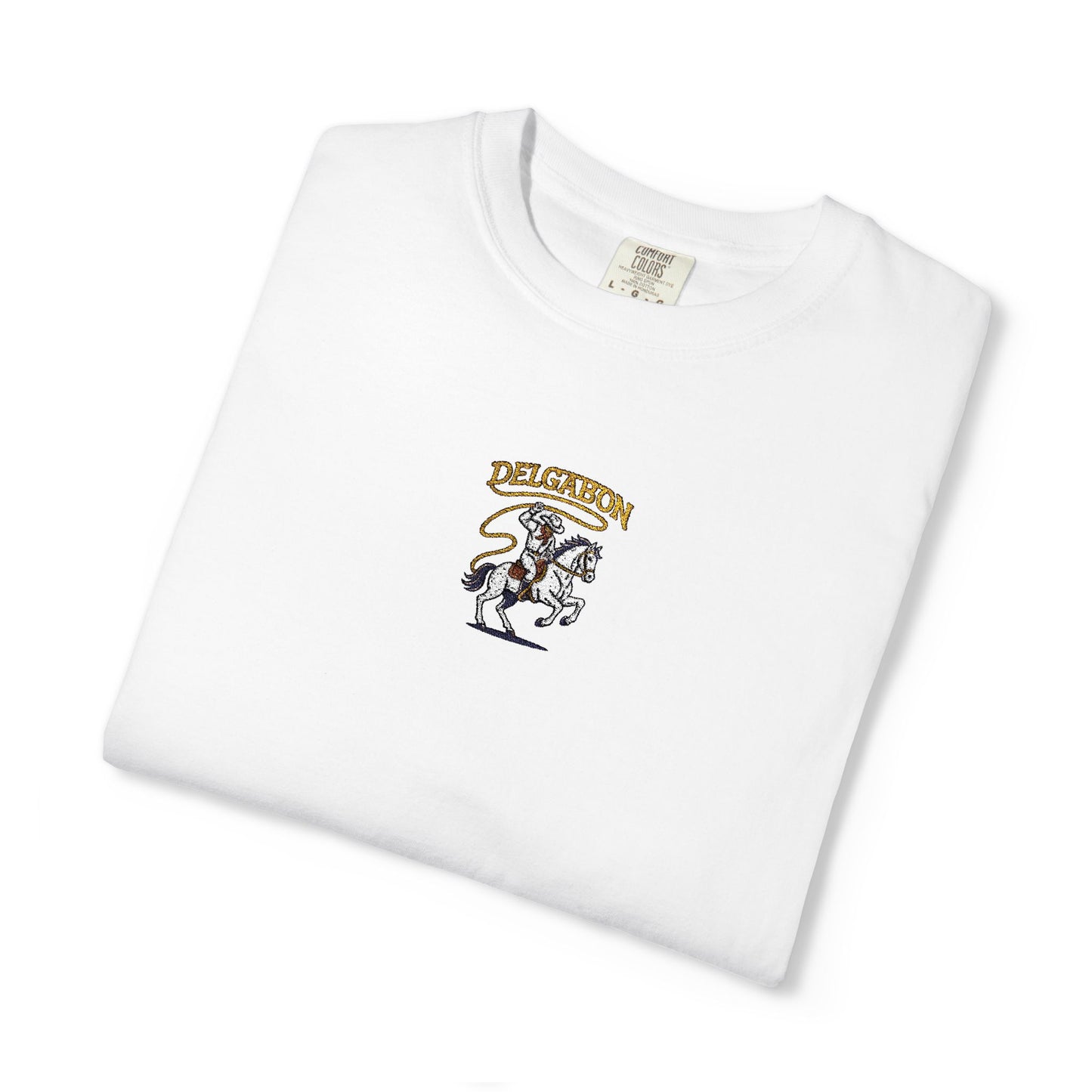 Del’Gabon- lasso embroidery tee
