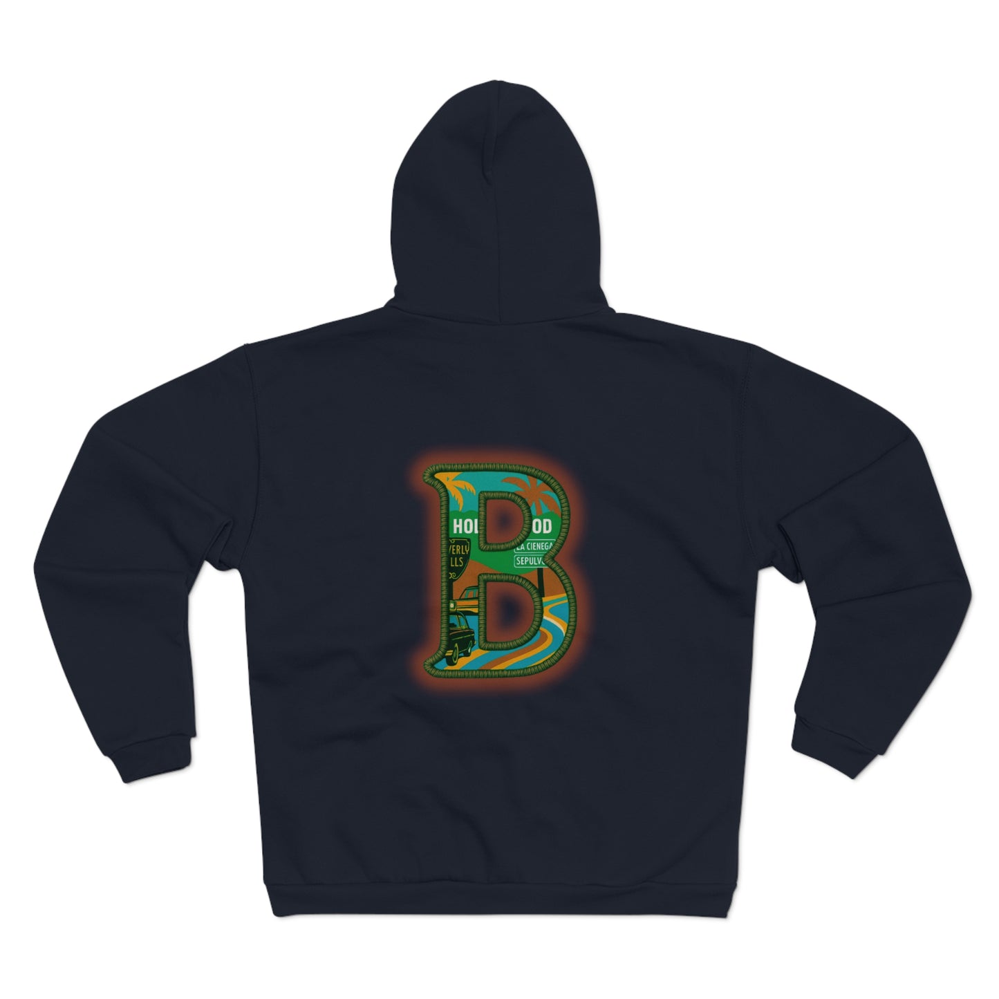 Barstons Roth - los B logo Hollywood zip up hoodie