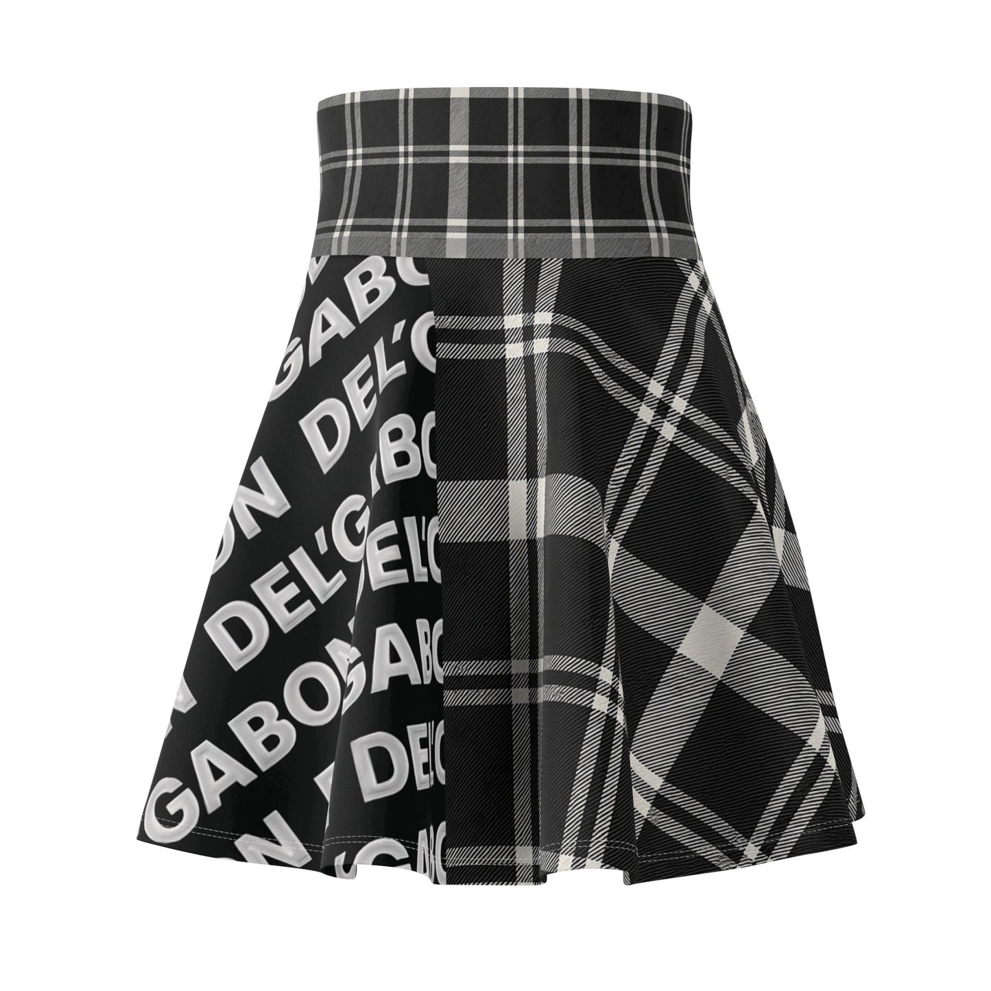Del’Gabon-Plaid Women's Skater Skirt,