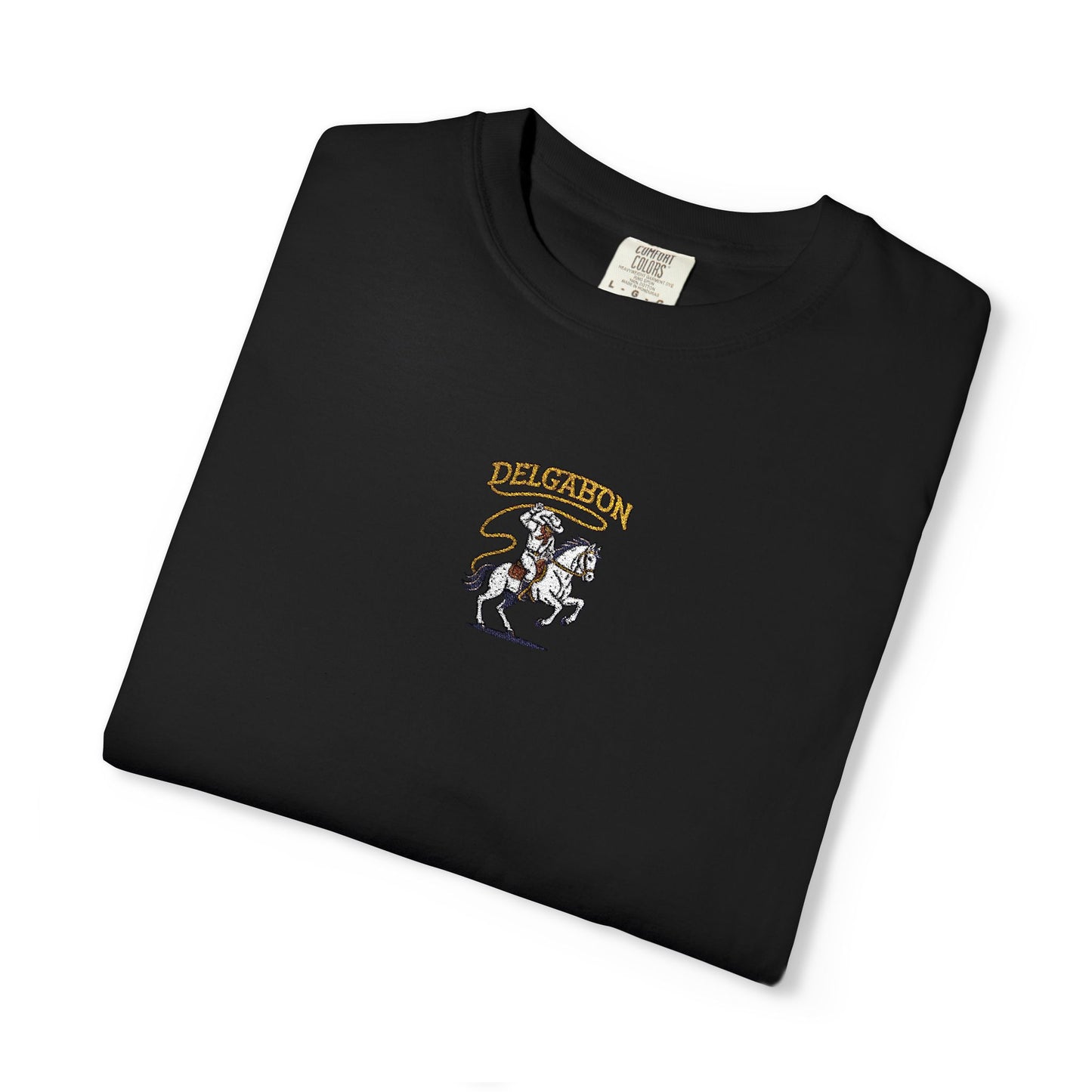 Del’Gabon- lasso embroidery tee