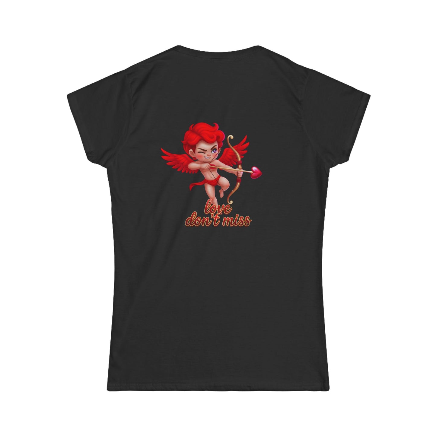 BR logo Cupid Graphic Tee — "Love Don't Miss" Women's T-Shirt