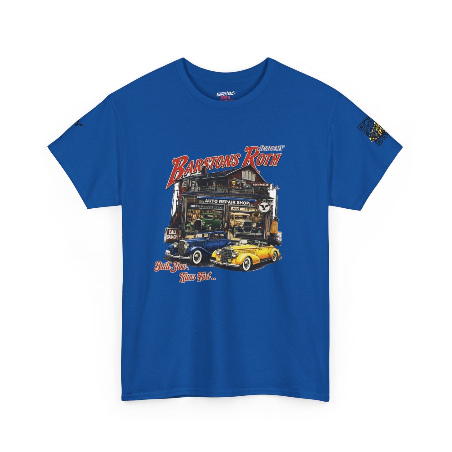 Barstons Roth Academy Vintage Auto Garage Tee SCAN-ENABLED