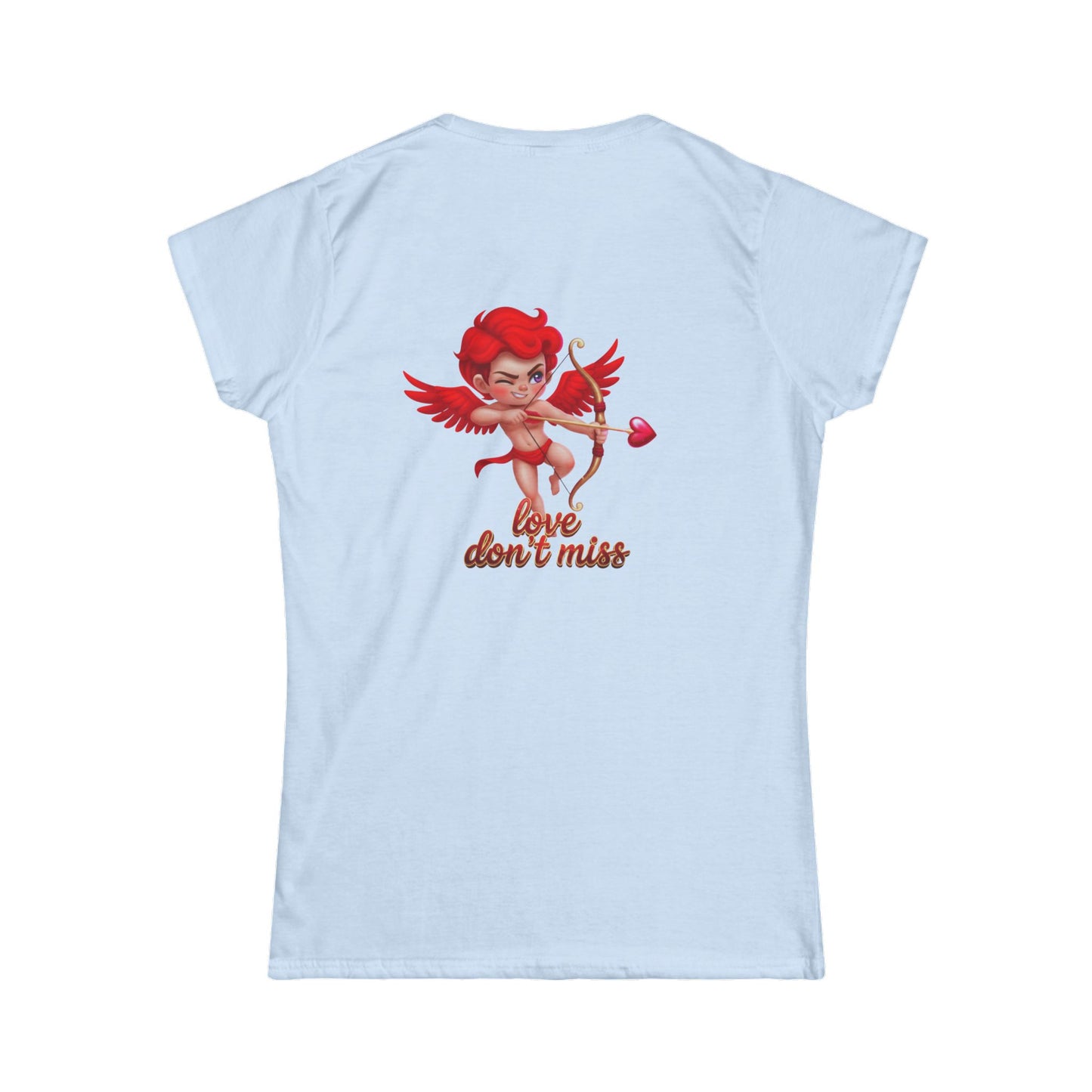 BR logo Cupid Graphic Tee — "Love Don't Miss" Women's T-Shirt