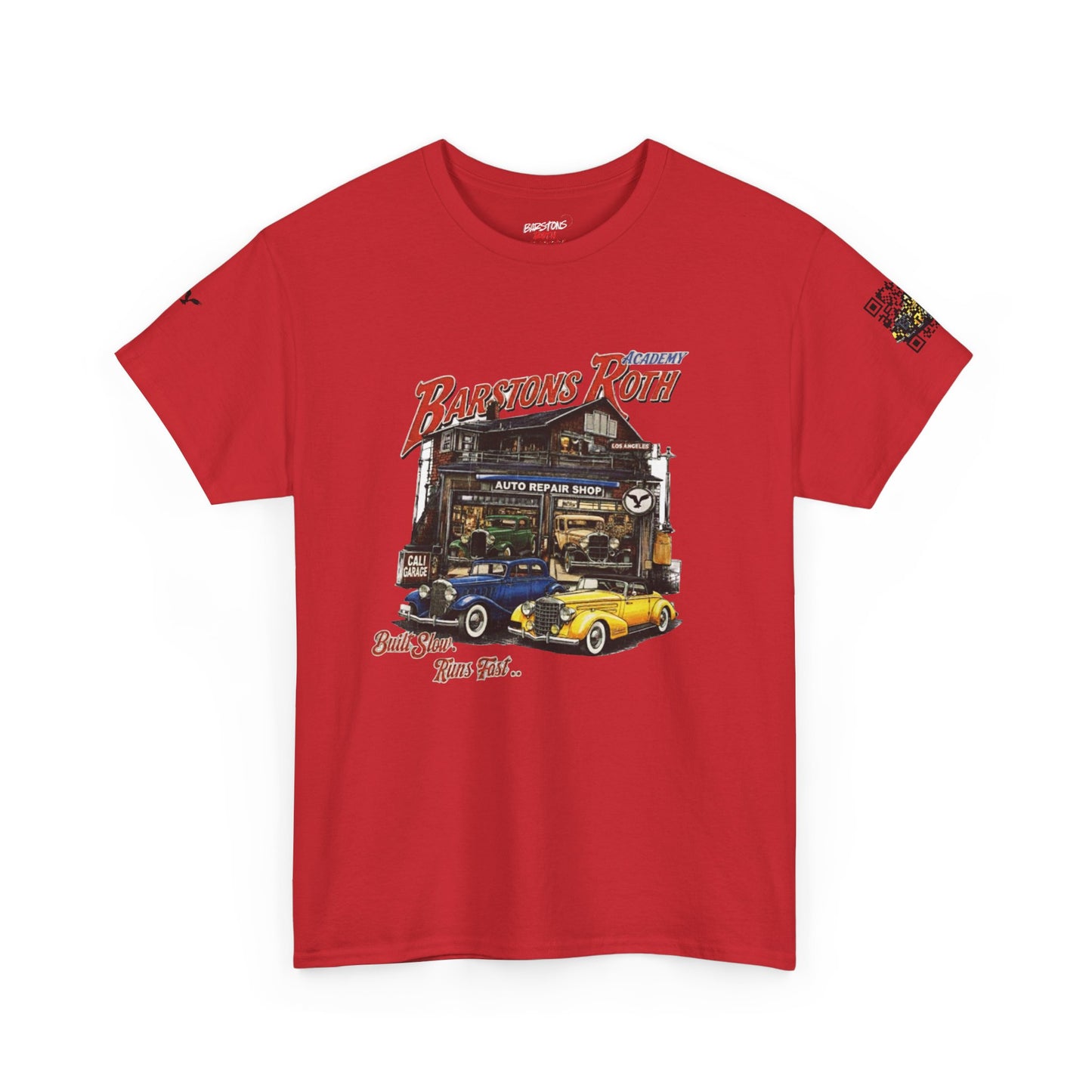 Barstons Roth Academy Vintage Auto Garage Tee SCAN-ENABLED