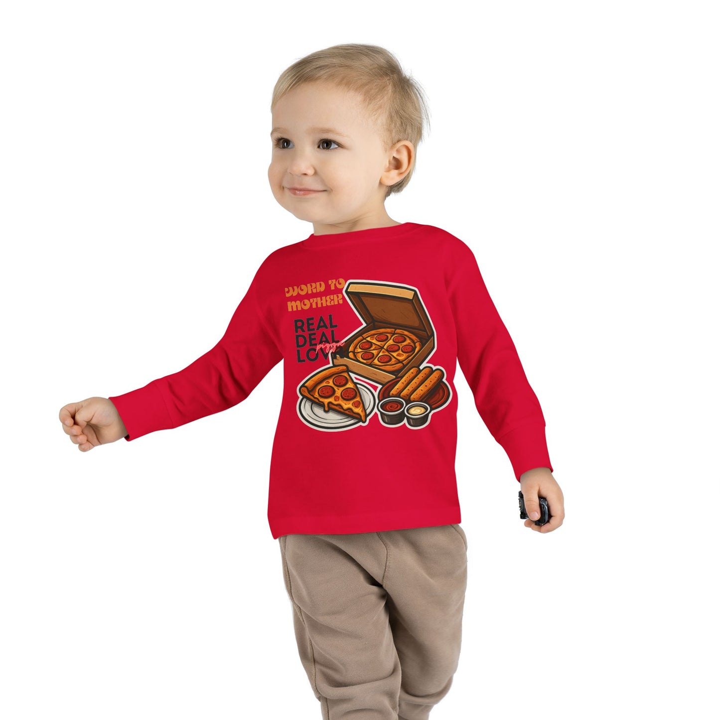 Rothchild - Pizza Lover's Toddler Long Sleeve Tee
