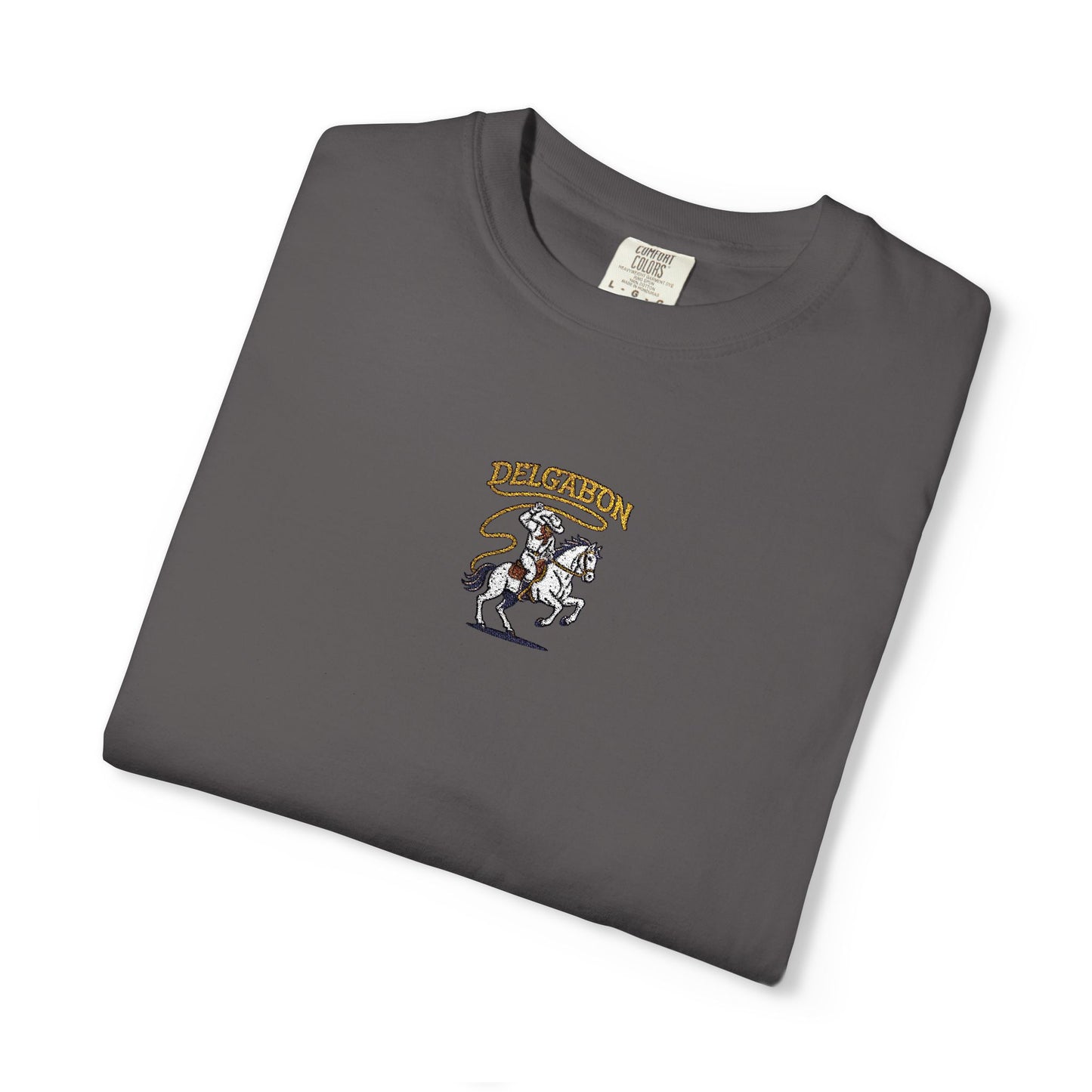 Del’Gabon- lasso embroidery tee