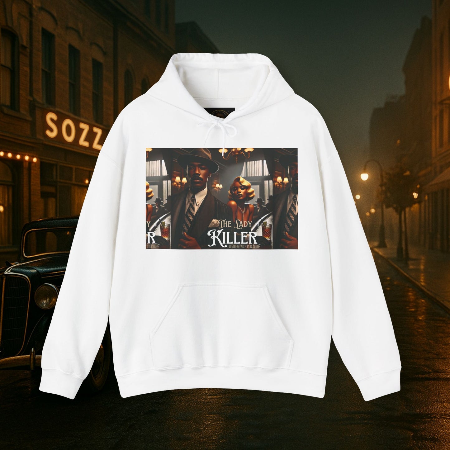 Vintage Noir Hoodie - 1930s Lady Killer Collection