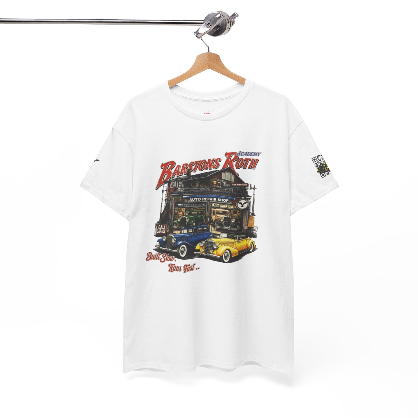 Barstons Roth Academy Vintage Auto Garage Tee SCAN-ENABLED