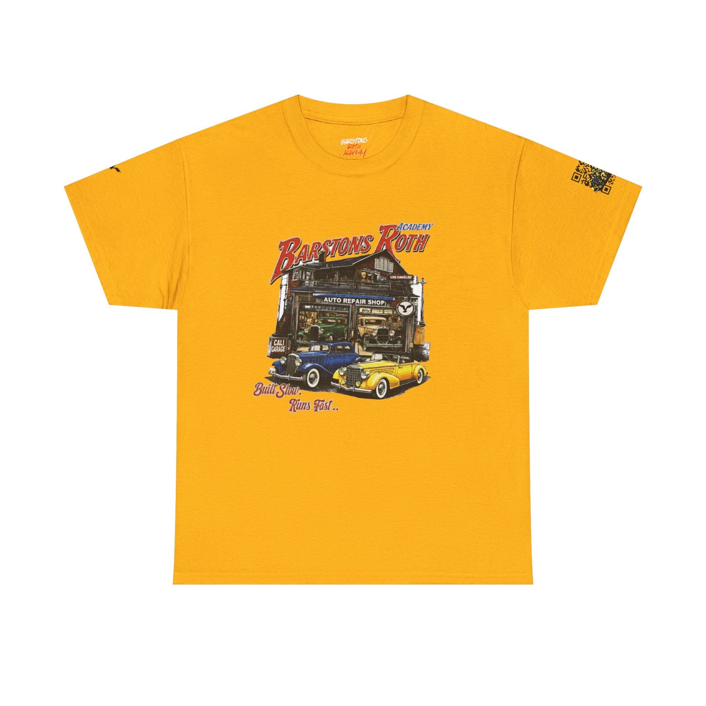 Barstons Roth Academy Vintage Auto Garage Tee SCAN-ENABLED