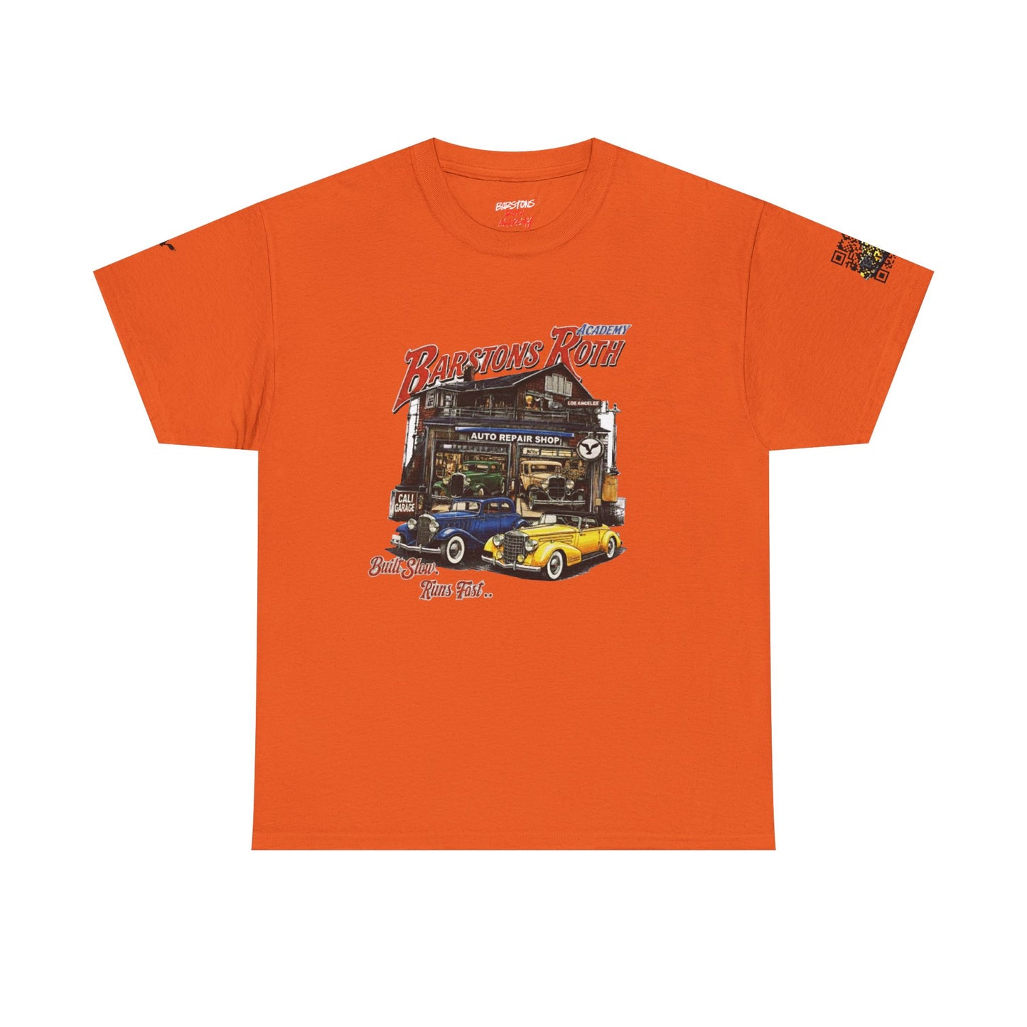 Barstons Roth Academy Vintage Auto Garage Tee SCAN-ENABLED