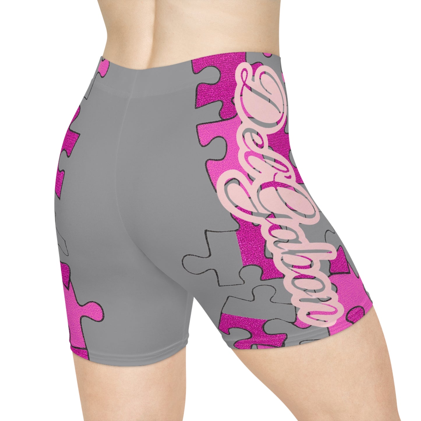 Del’Gabon- Puzzled  Biker Shorts