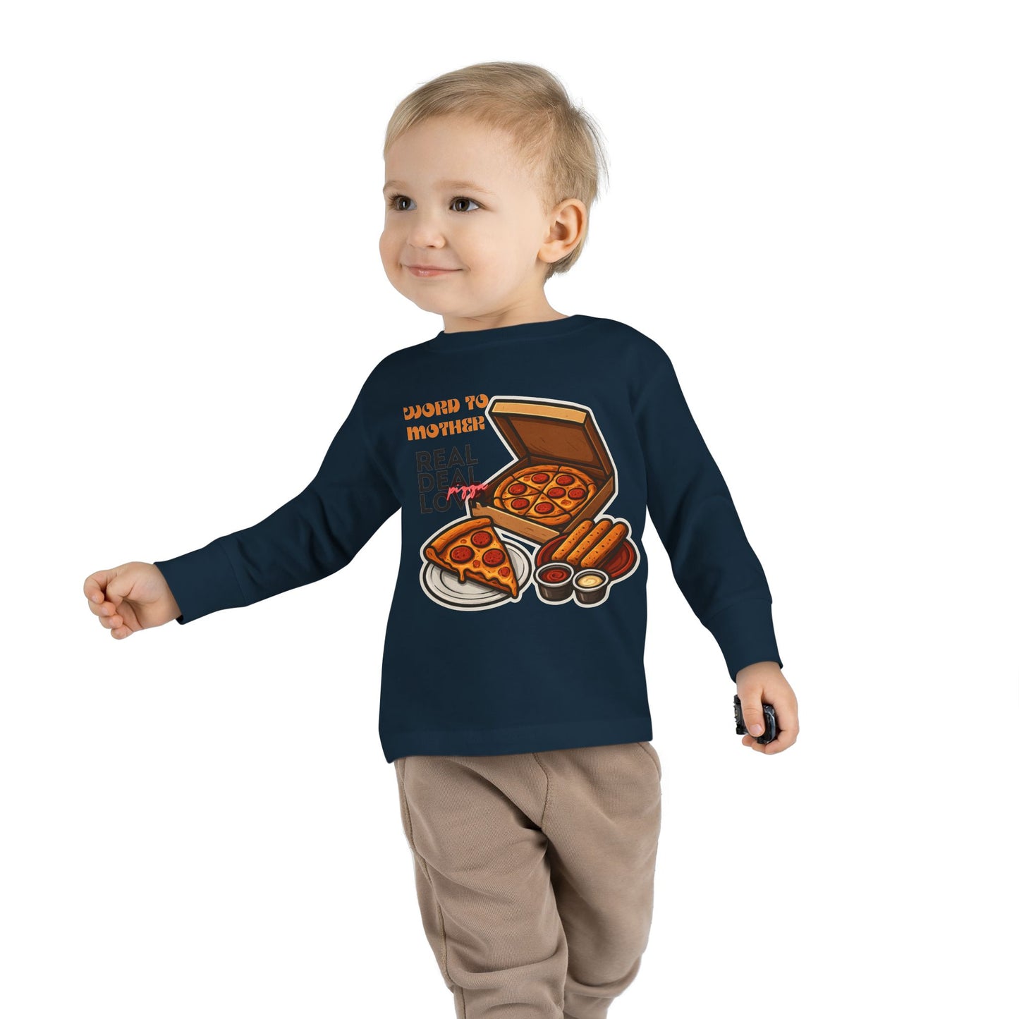 Rothchild - Pizza Lover's Toddler Long Sleeve Tee