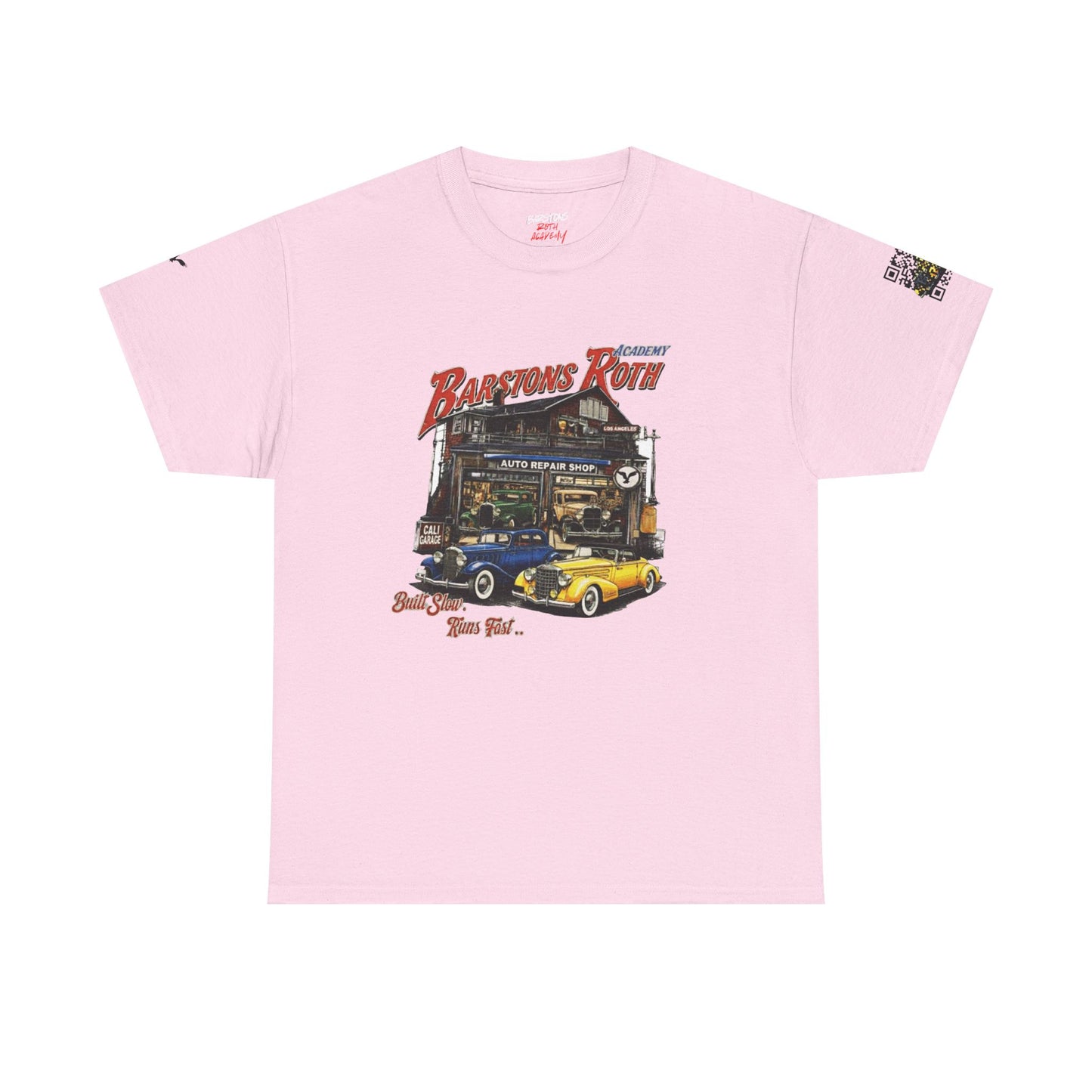 Barstons Roth Academy Vintage Auto Garage Tee SCAN-ENABLED