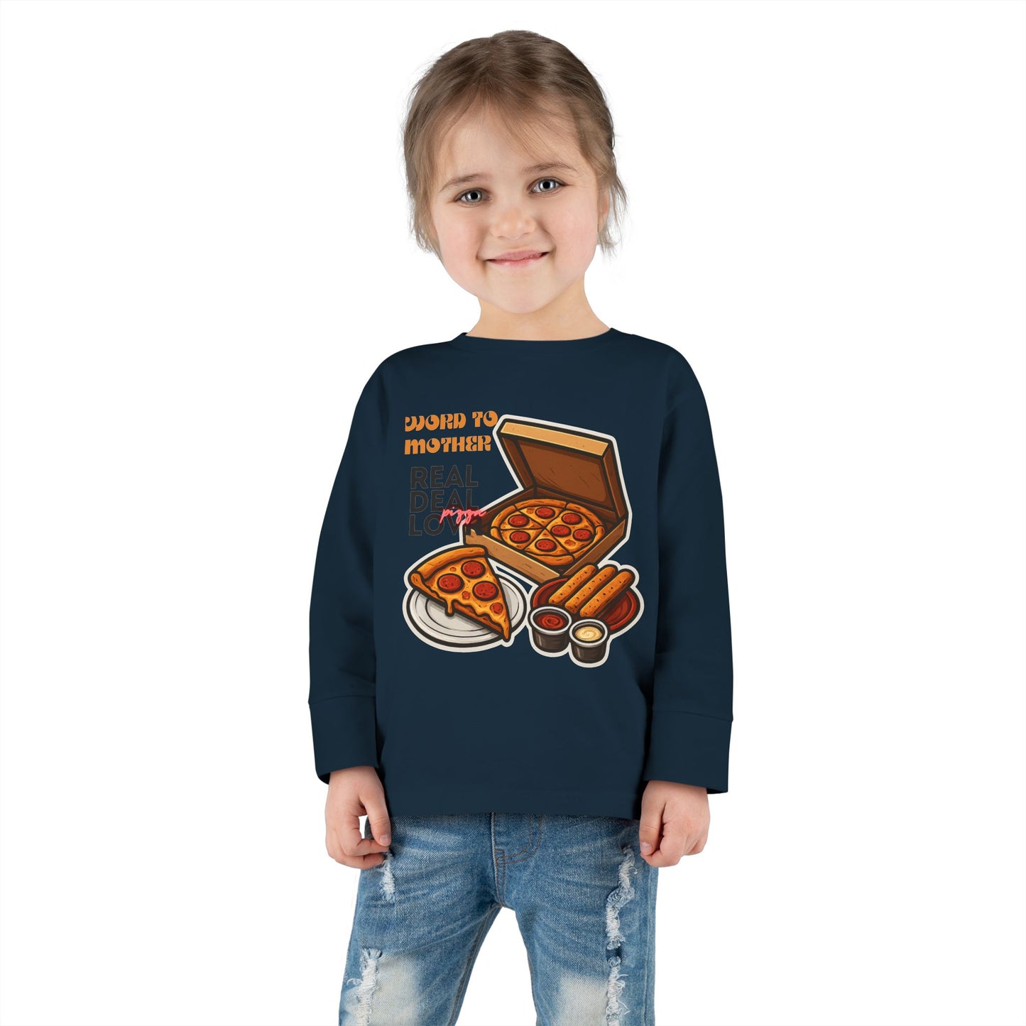 Rothchild - Pizza Lover's Toddler Long Sleeve Tee