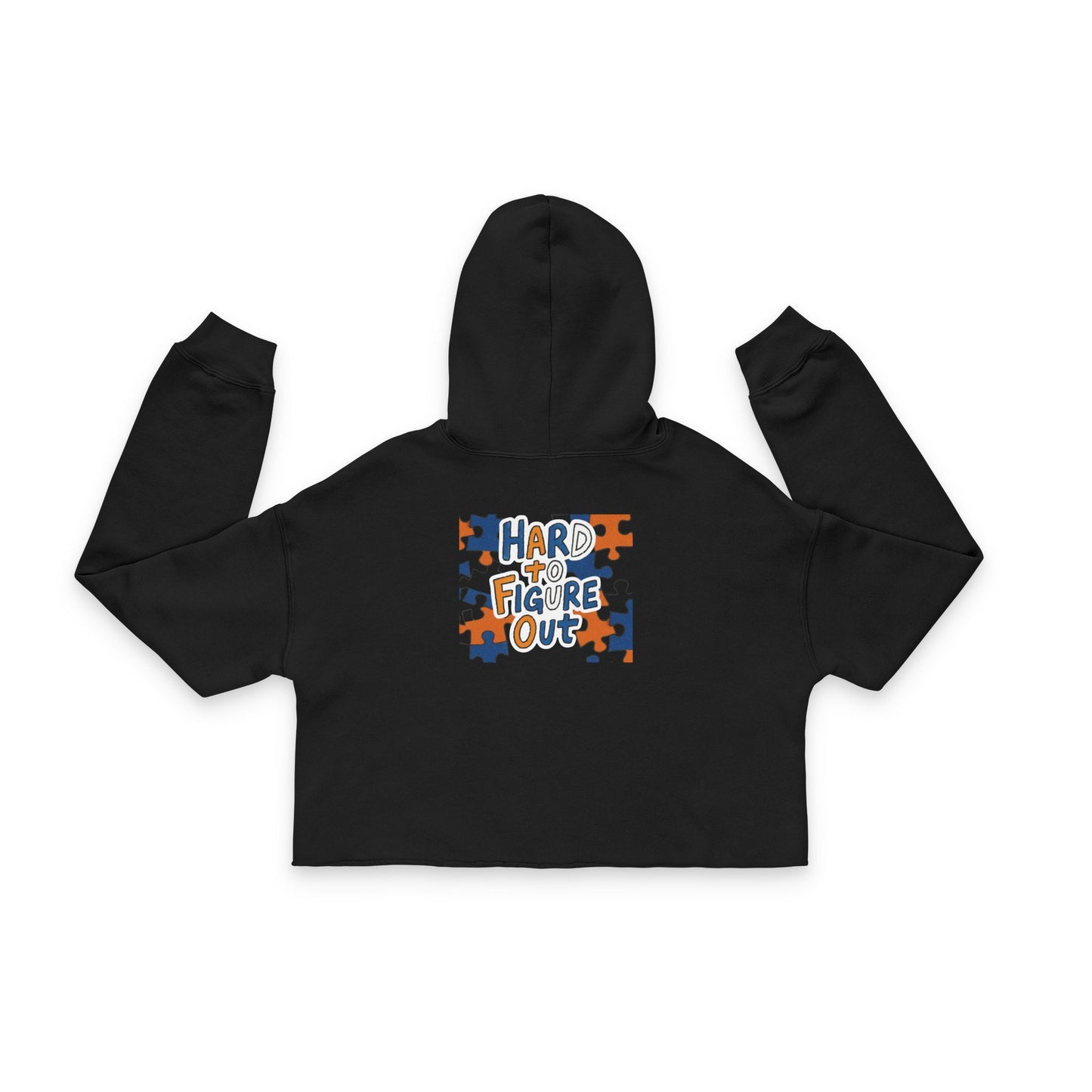 Del’Gabon puzzled Cropped Hoodie