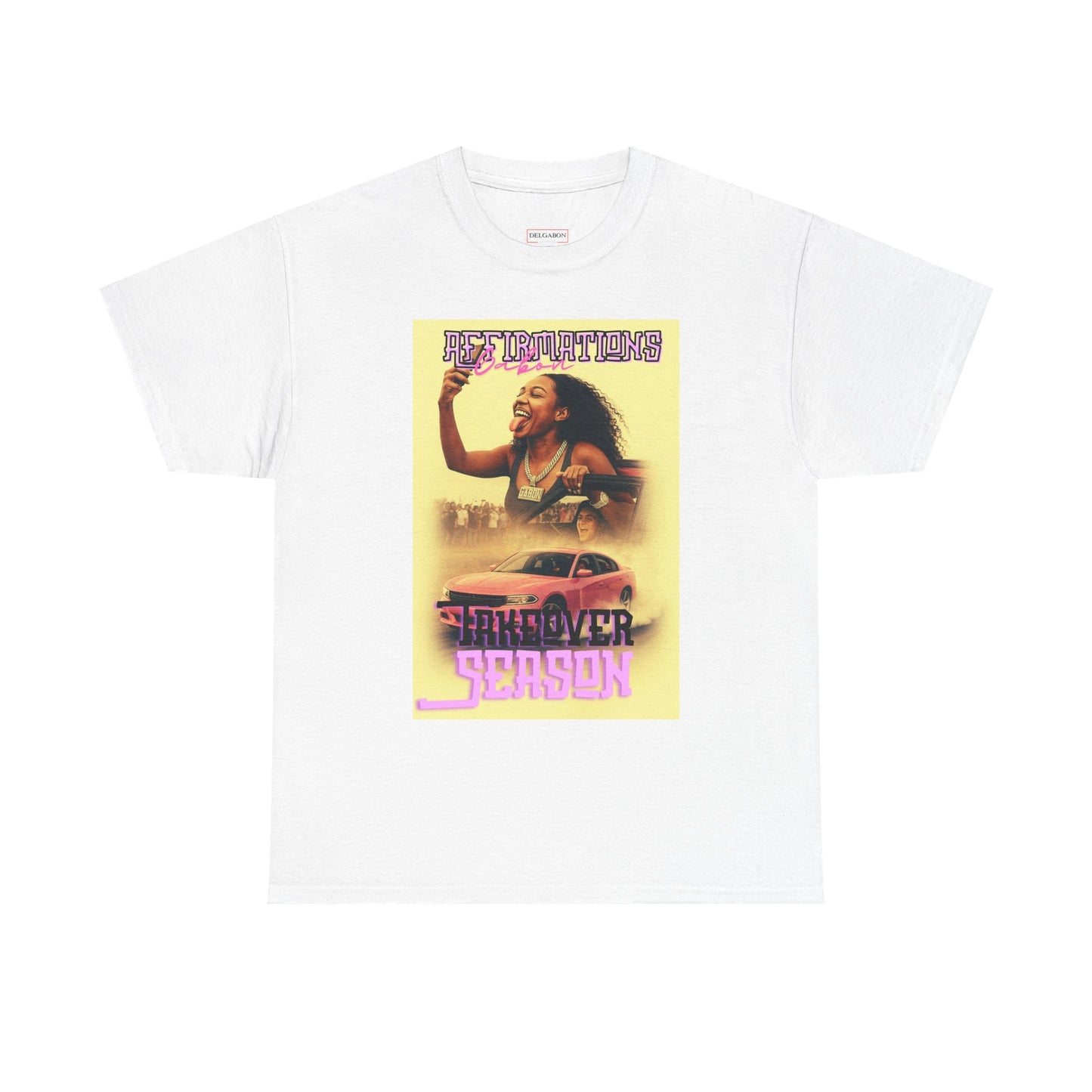 Del’Gabon- affirmations Retro Vibe Tee | Summer Season Tee
