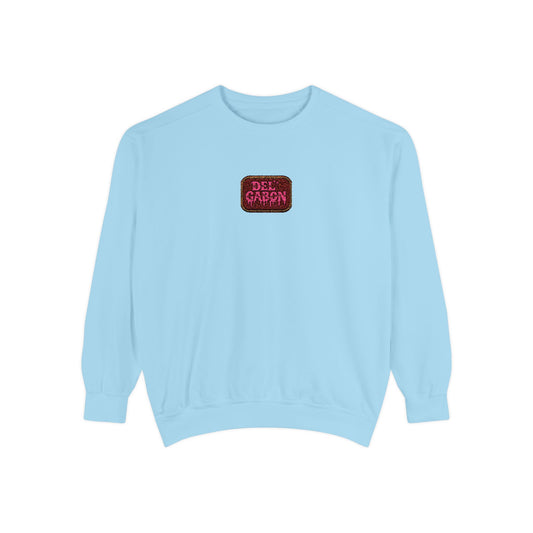 Del’Gabon-embroidery stamped sweatshirt