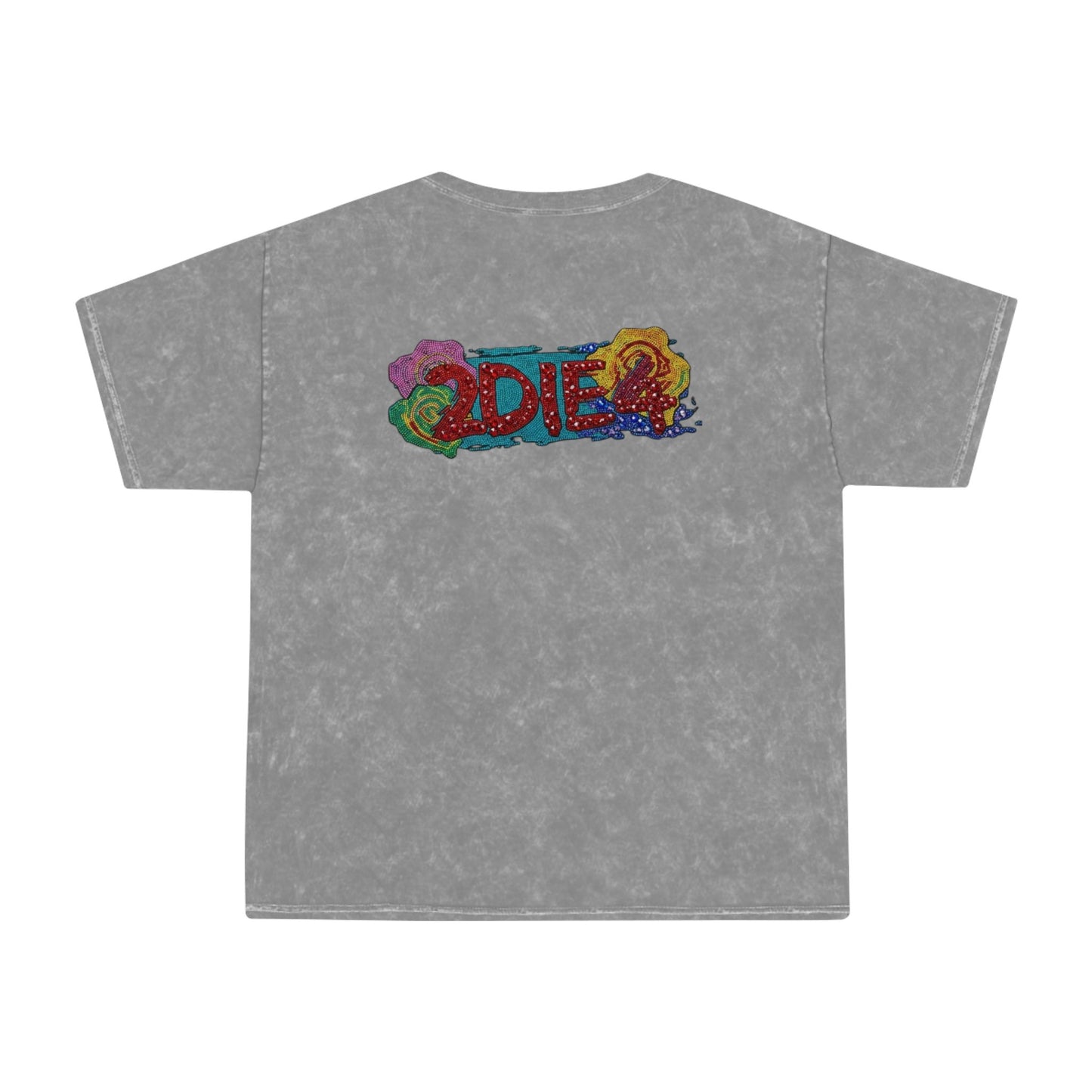Del Gabon Skull Kiss Mineral Wash T-Shirt — Retro Rock Gothic Graphic Tee