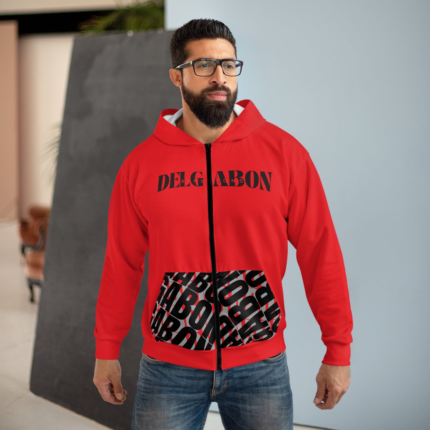 Del’Gabon- zip up hoodie