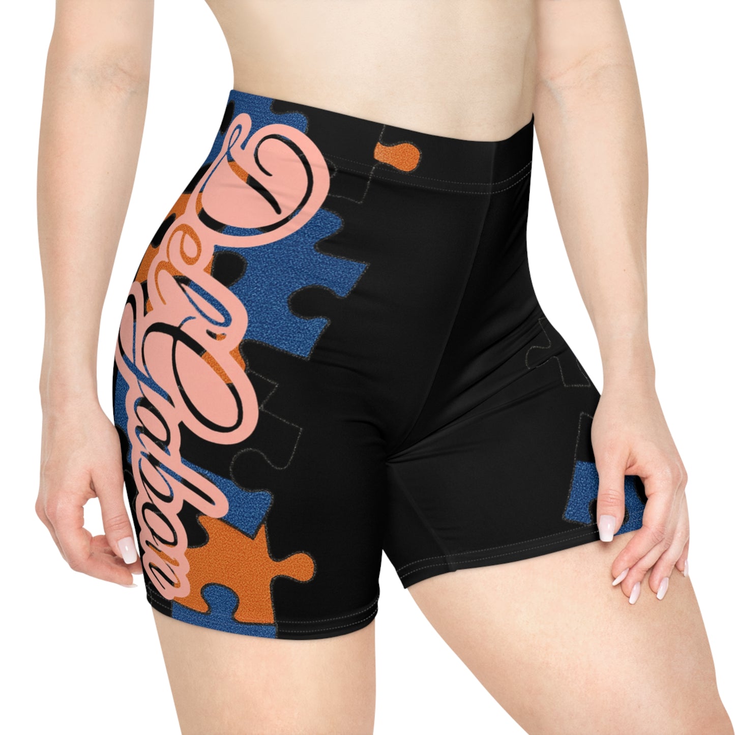 Del’Gabon- Puzzled  Biker Shorts