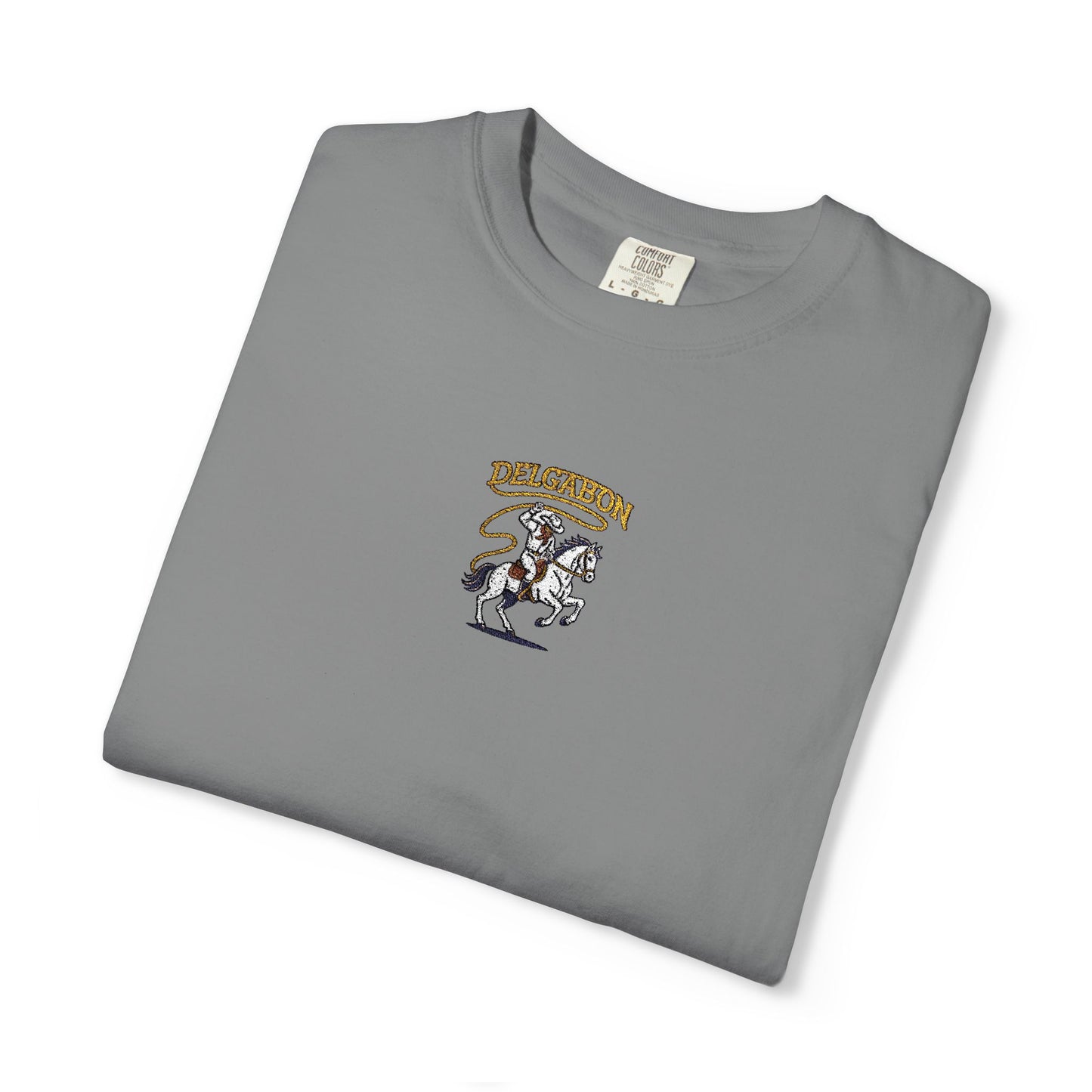 Del’Gabon- lasso embroidery tee