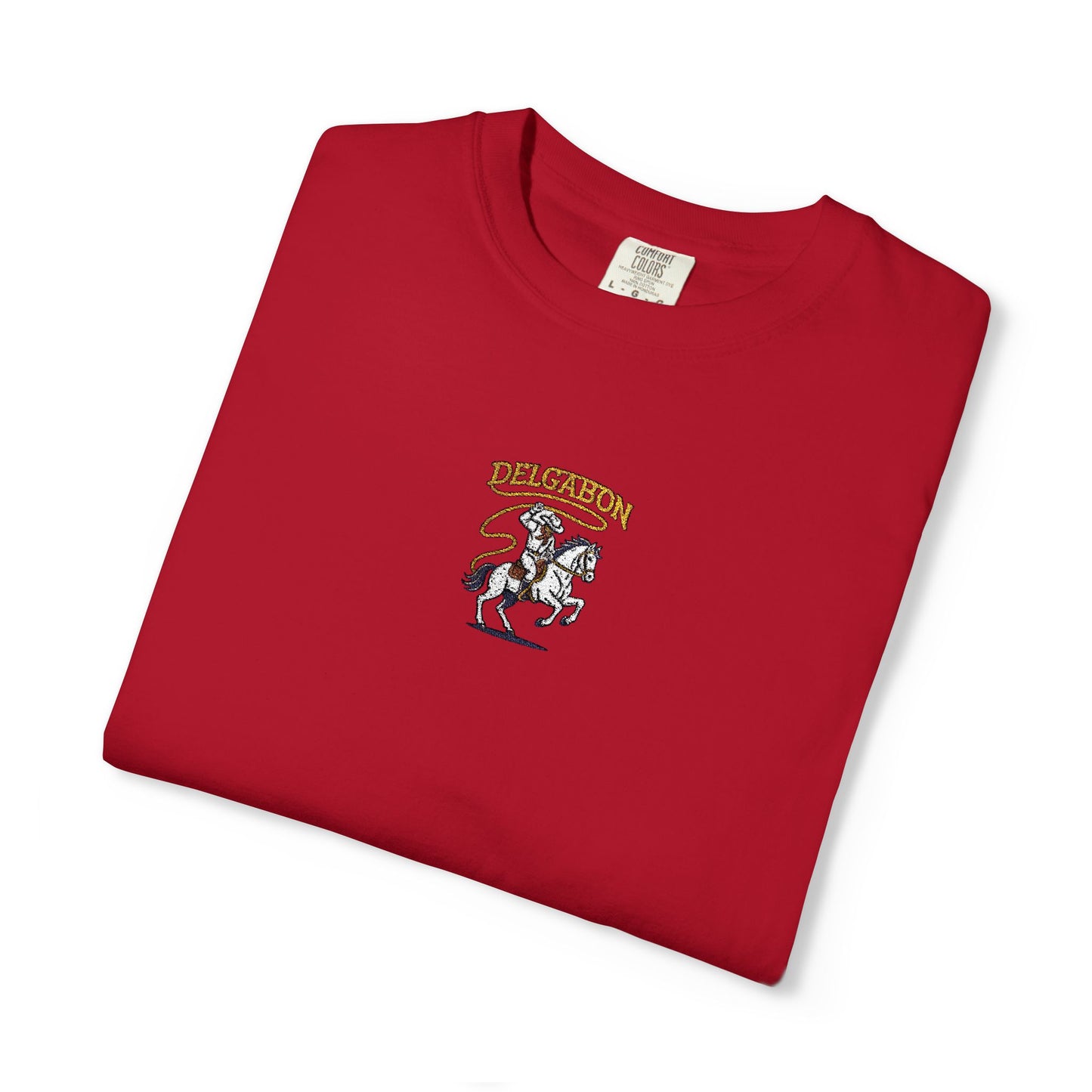 Del’Gabon- lasso embroidery tee