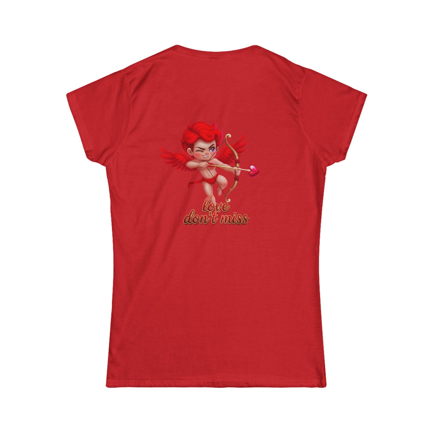 BR logo Cupid Graphic Tee — "Love Don't Miss" Women's T-Shirt