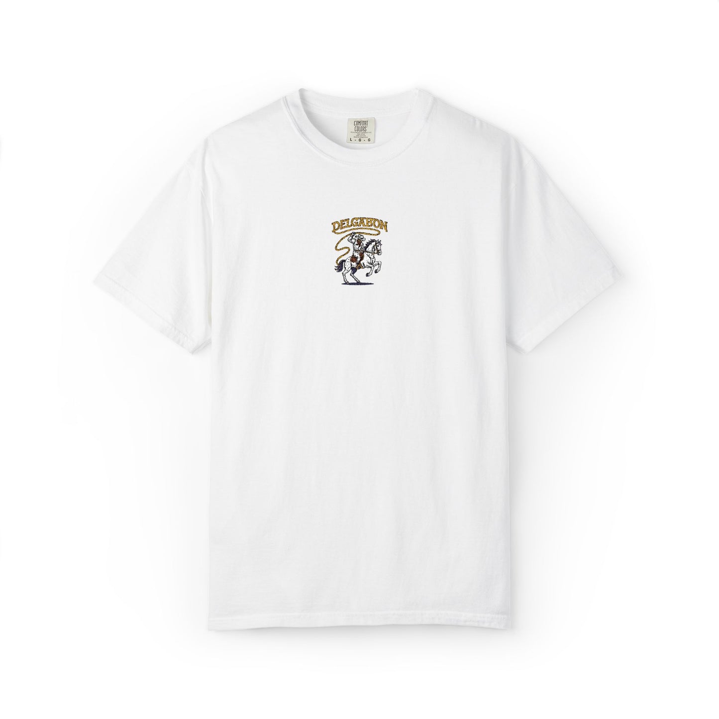 Del’Gabon- lasso embroidery tee