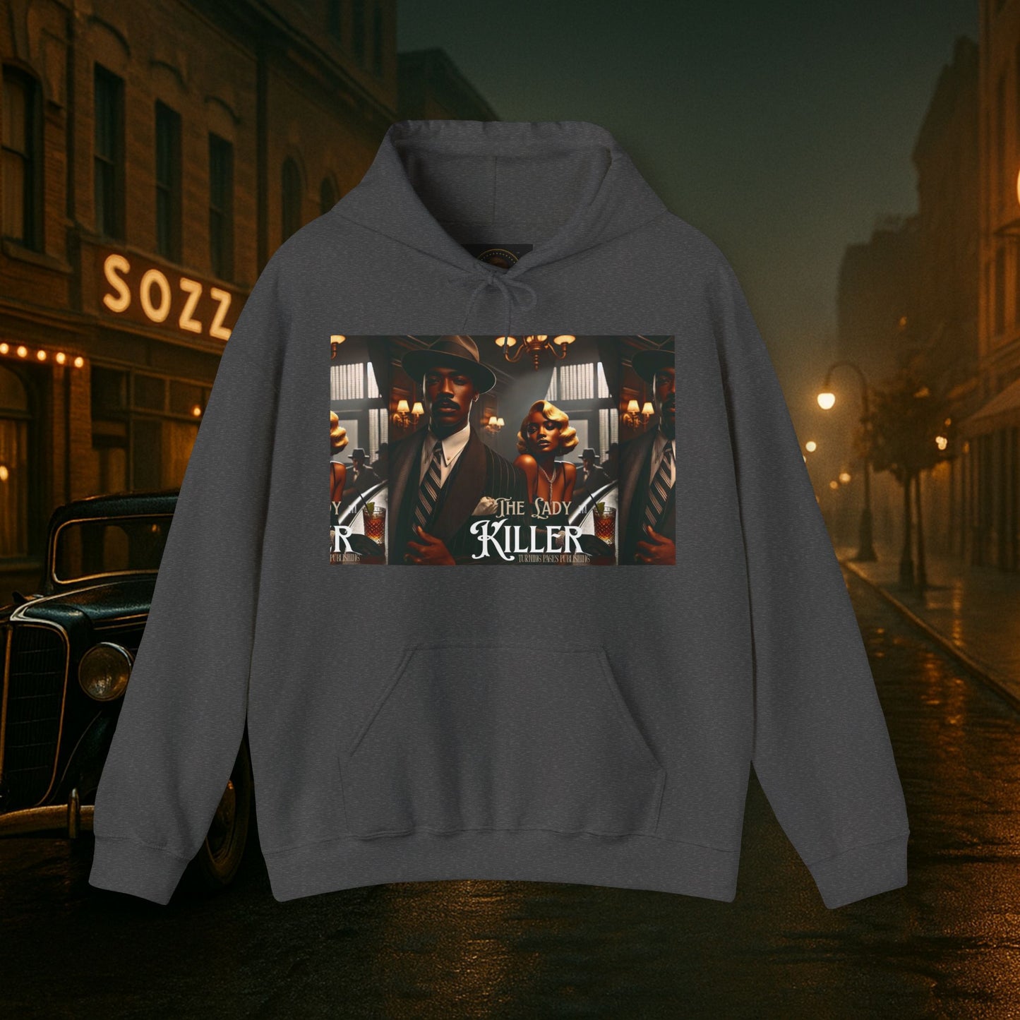 Vintage Noir Hoodie - 1930s Lady Killer Collection