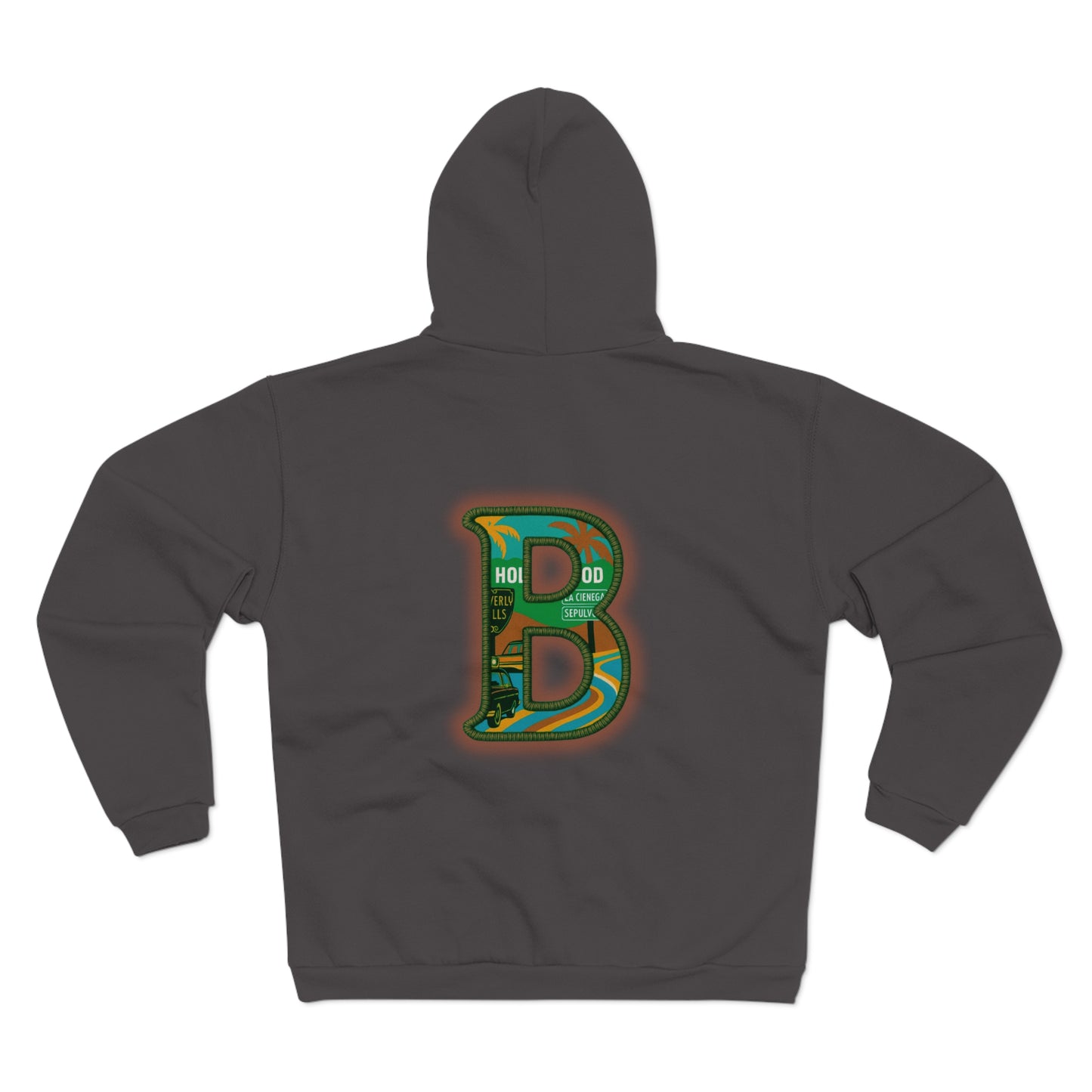 Barstons Roth - los B logo Hollywood zip up hoodie