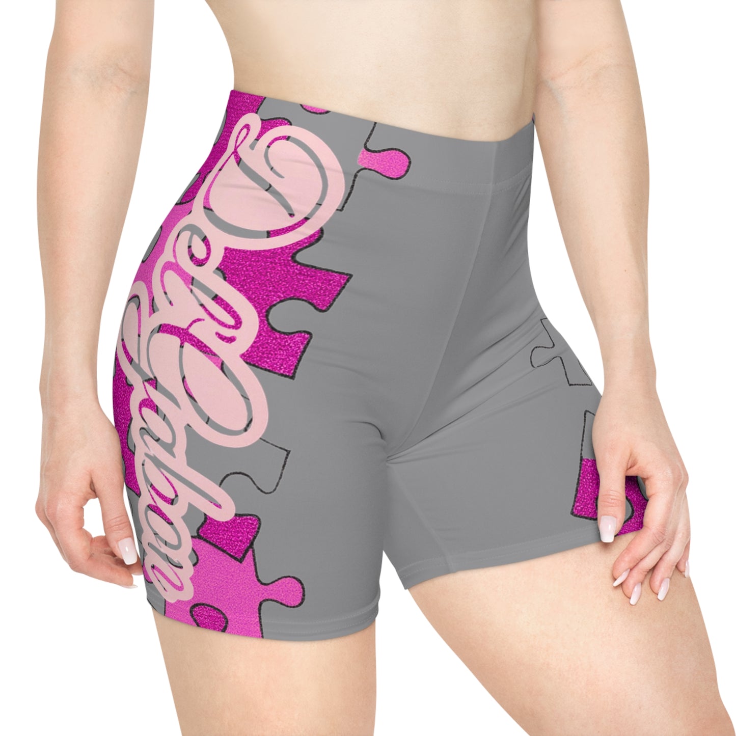 Del’Gabon- Puzzled  Biker Shorts