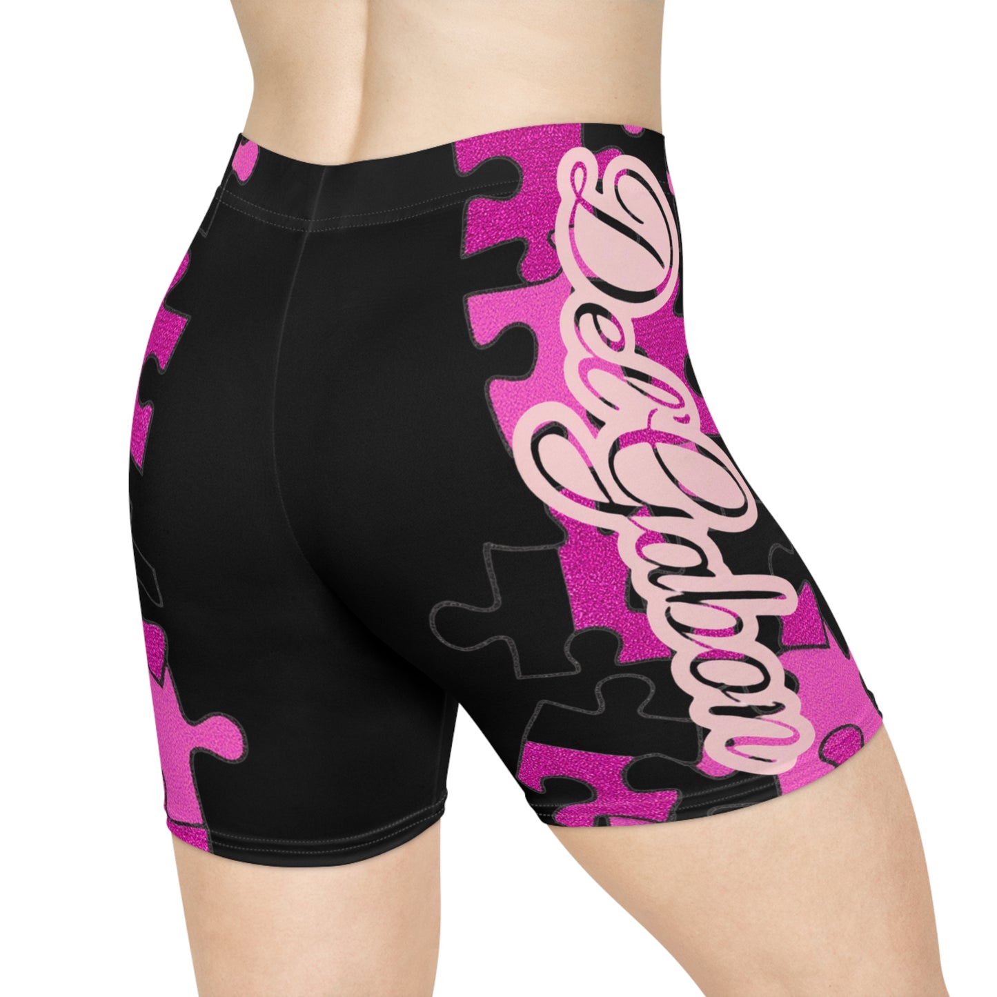 Del’Gabon- Puzzled  Biker Shorts