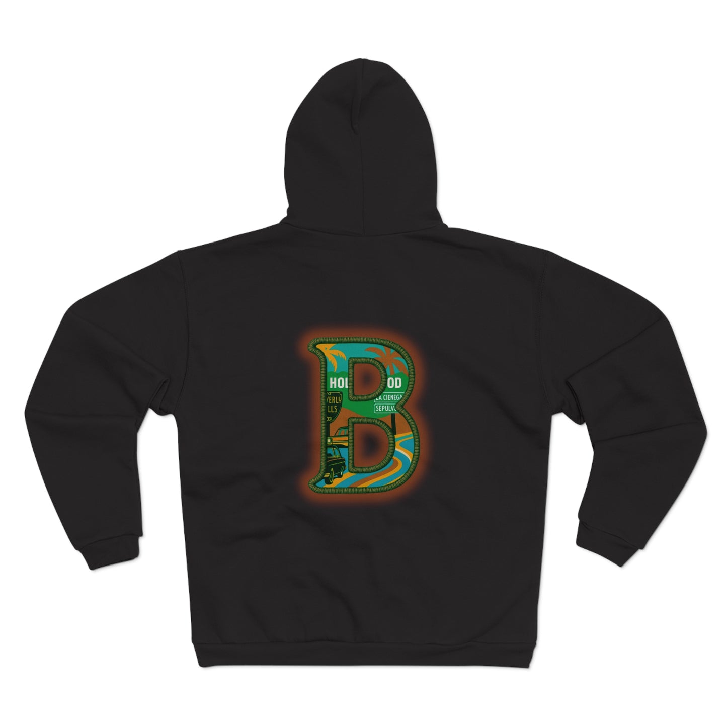 Barstons Roth - los B logo Hollywood zip up hoodie