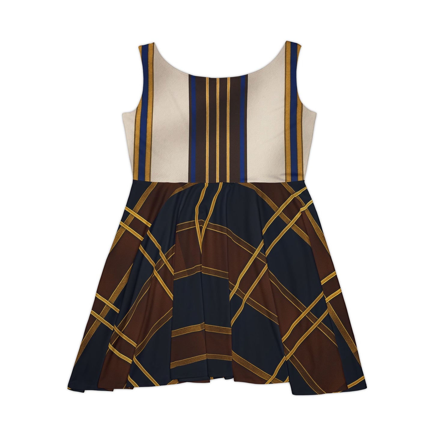 Del’Gabon-Chic Plaid Women's Skater Dress