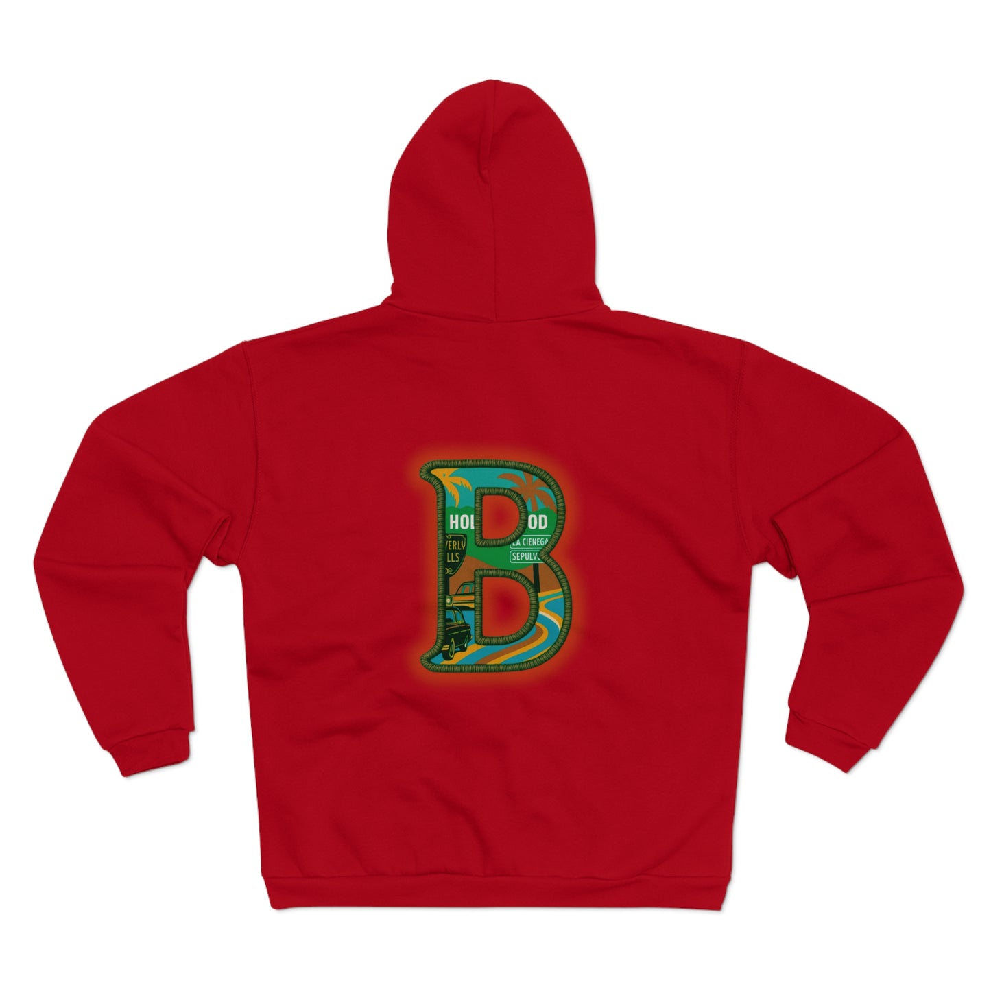 Barstons Roth - los B logo Hollywood zip up hoodie