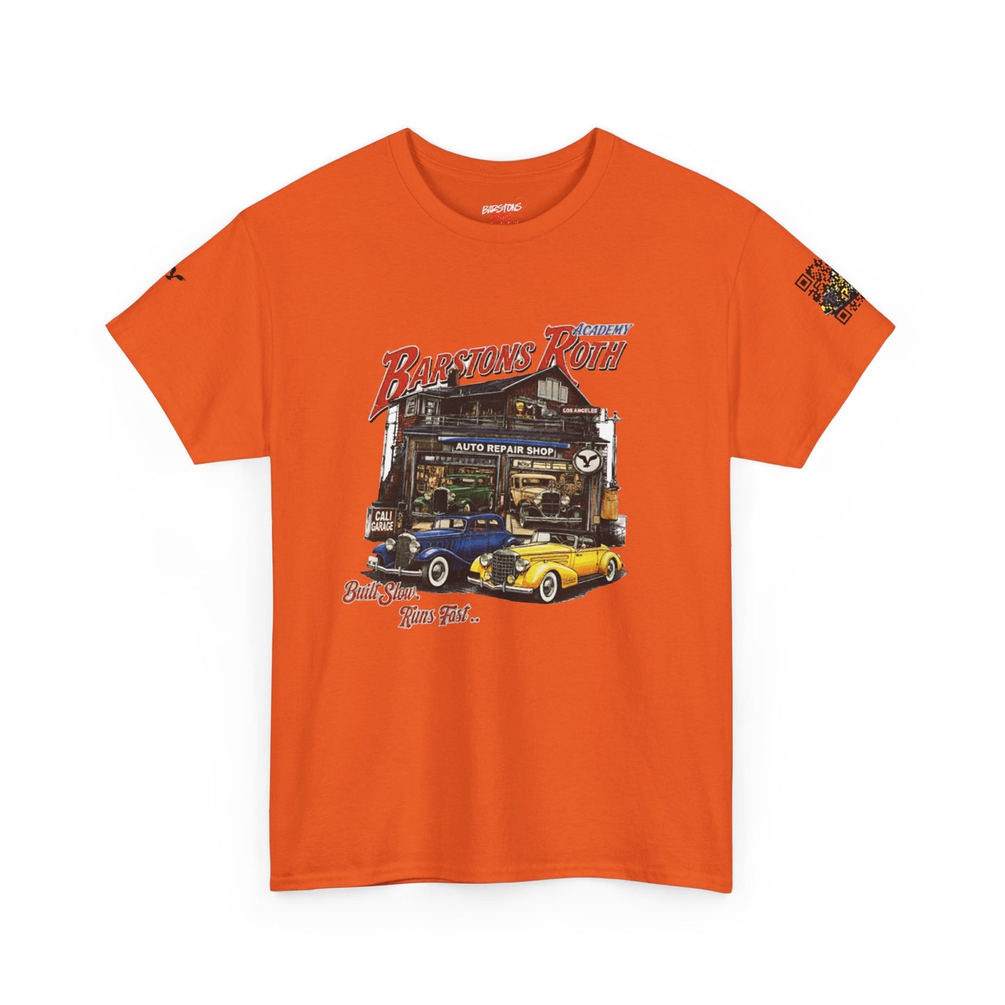 Barstons Roth Academy Vintage Auto Garage Tee SCAN-ENABLED