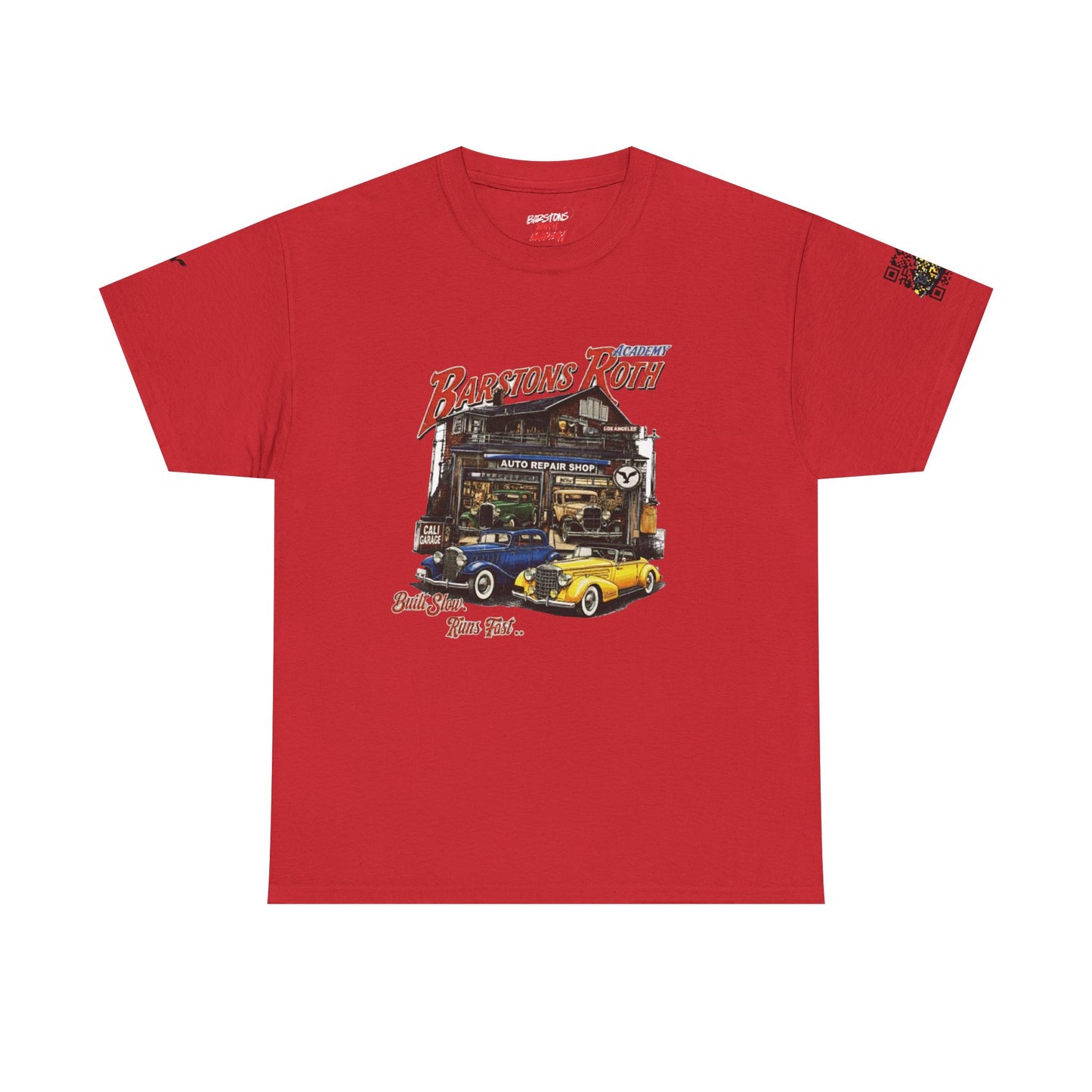Barstons Roth Academy Vintage Auto Garage Tee SCAN-ENABLED