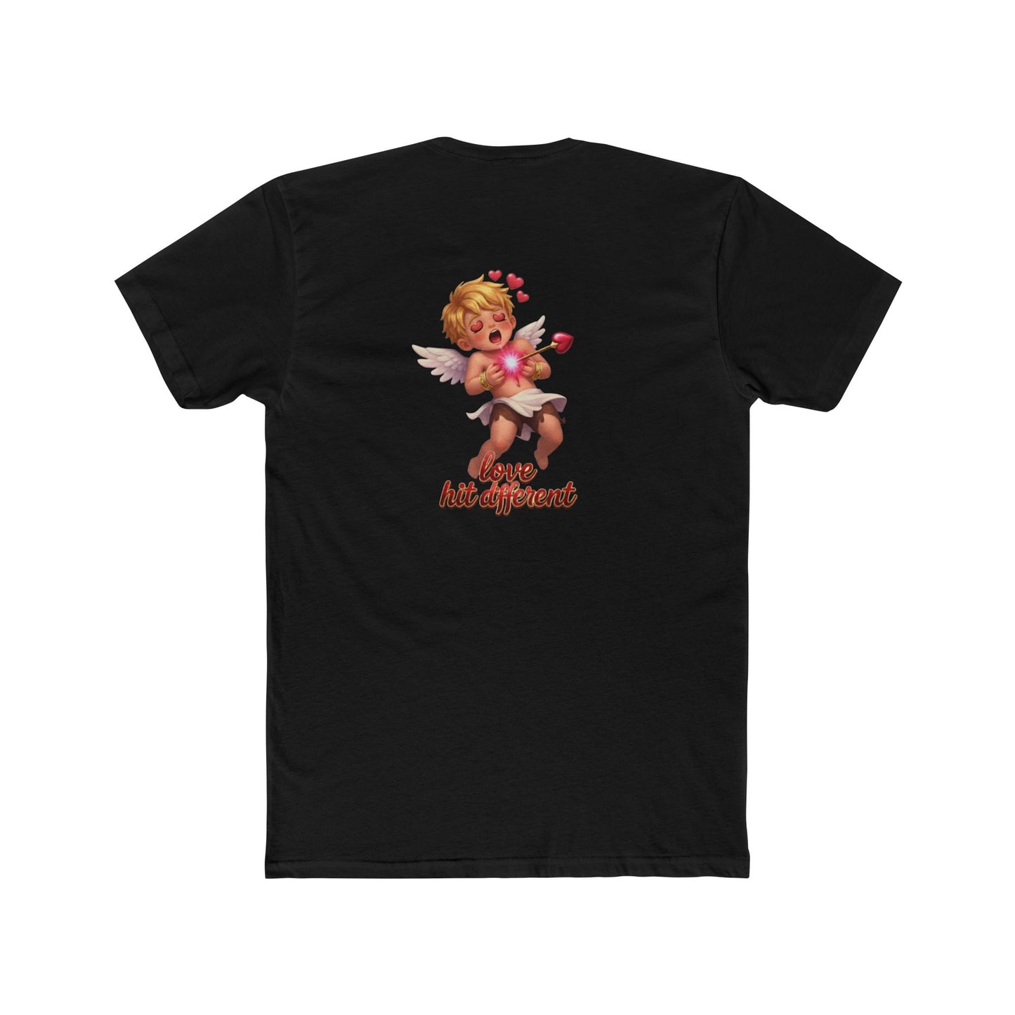 BR Vintage Cupid Logo Tee — "Love Hits Different" Graphic T-Shirt