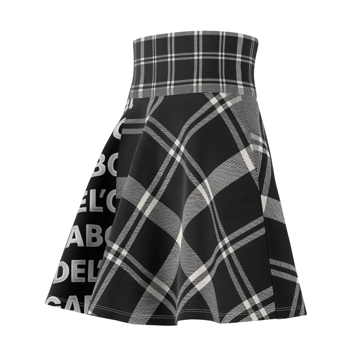 Del’Gabon-Plaid Women's Skater Skirt,