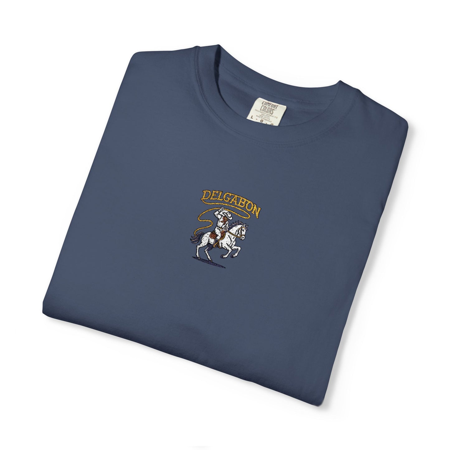 Del’Gabon- lasso embroidery tee