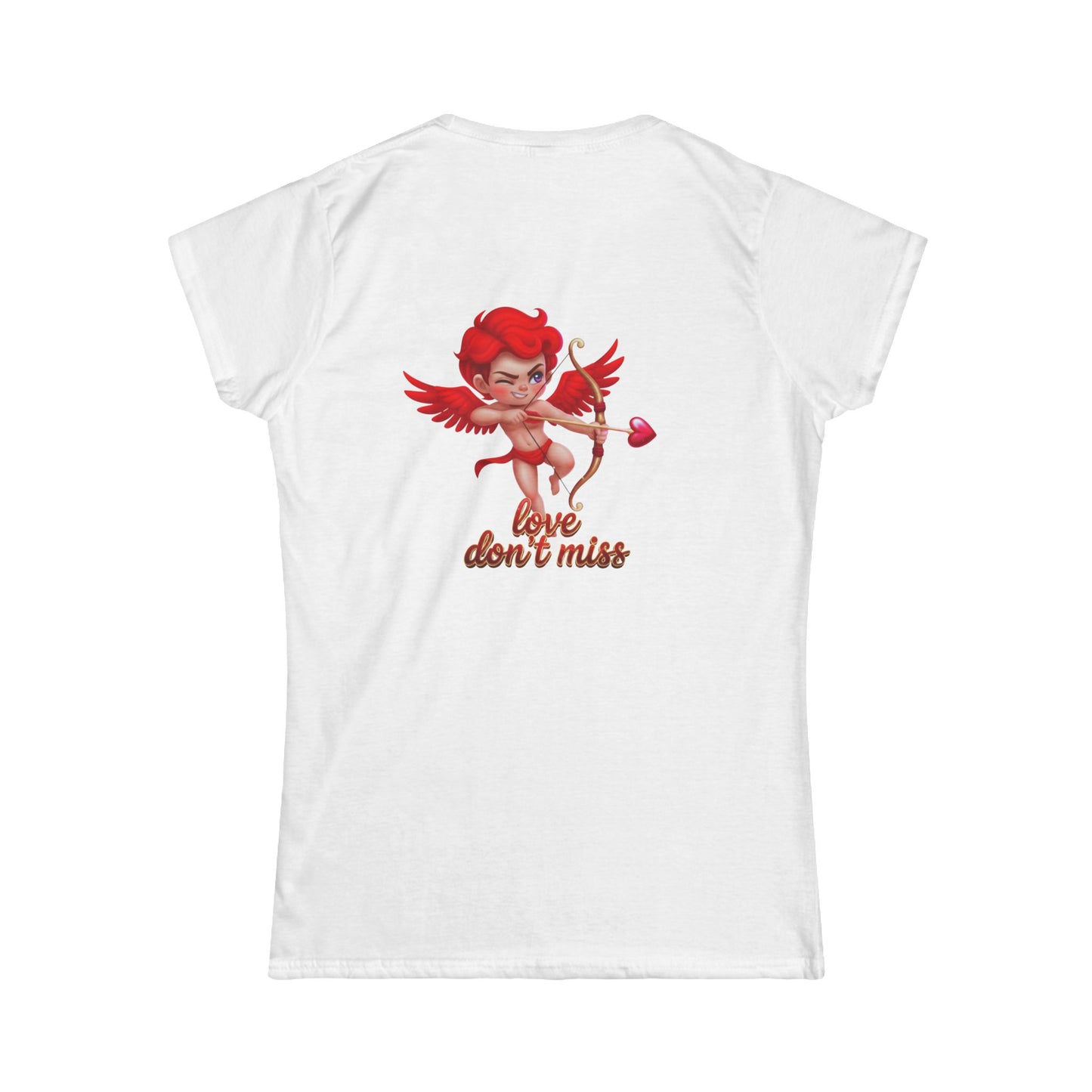 BR logo Cupid Graphic Tee — "Love Don't Miss" Women's T-Shirt