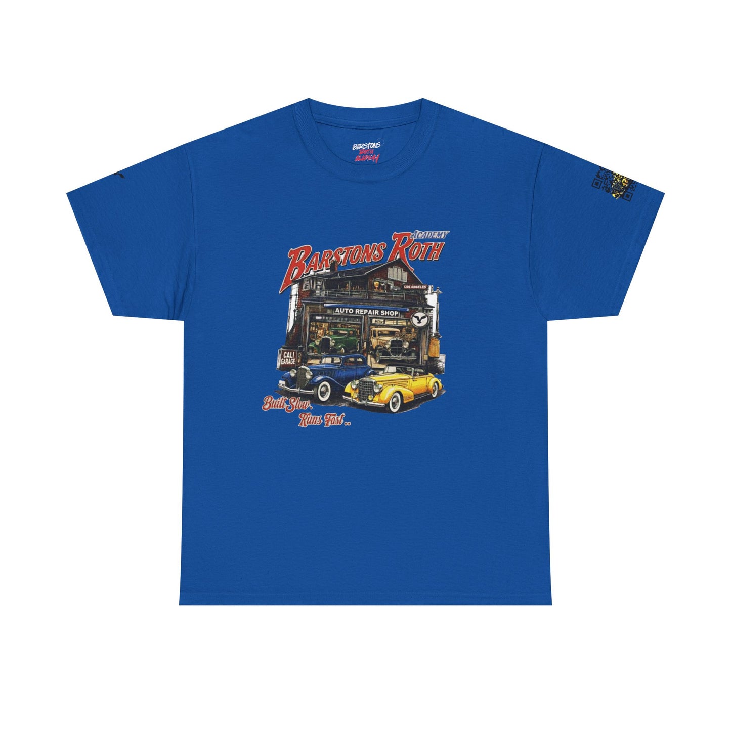 Barstons Roth Academy Vintage Auto Garage Tee SCAN-ENABLED